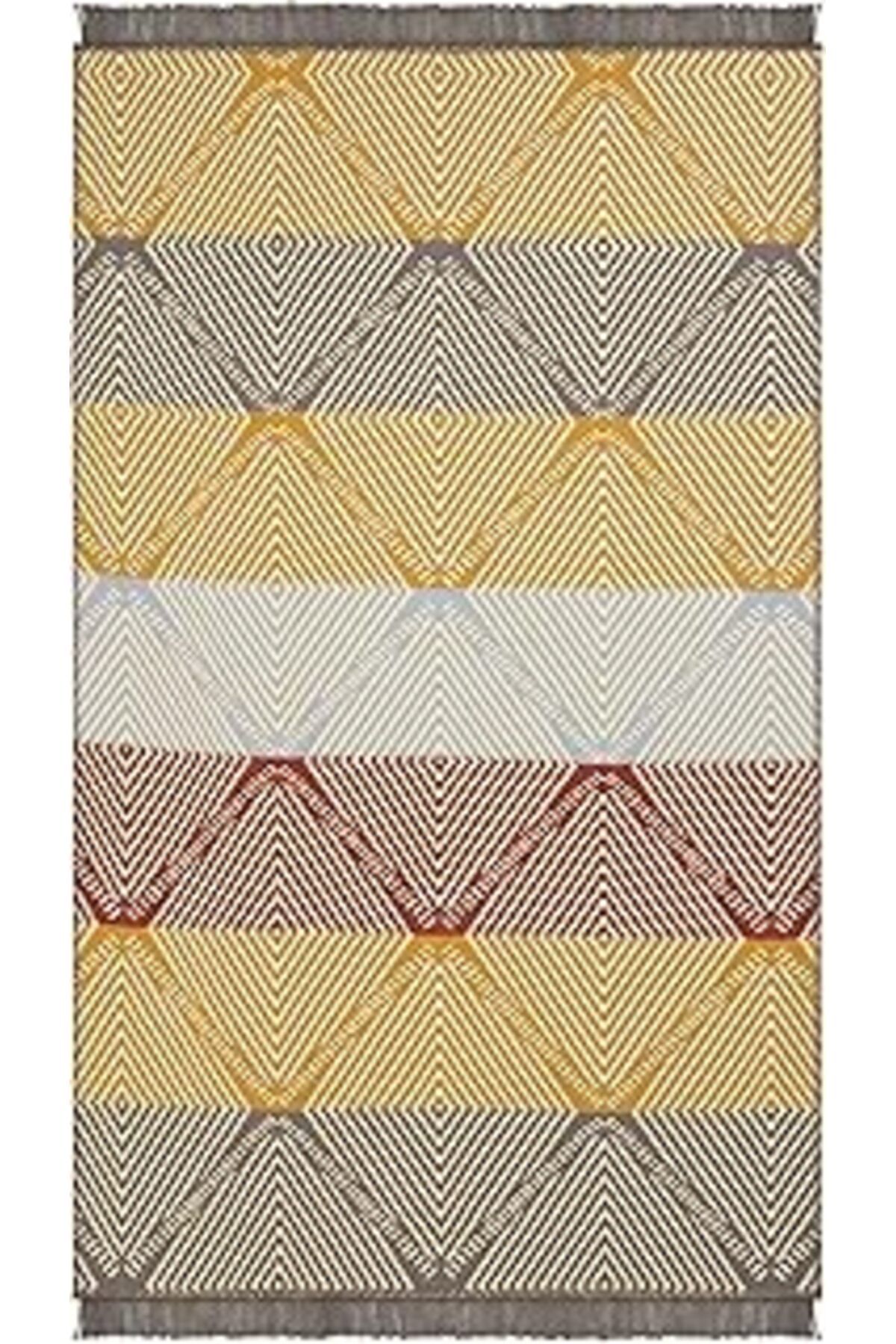 robotrend Cool Halı Lovely 2412 B Renkli Kilim Makinede Yıkanabilir Çift Taraflı Akrilik İnce Banyo Balkon Mu