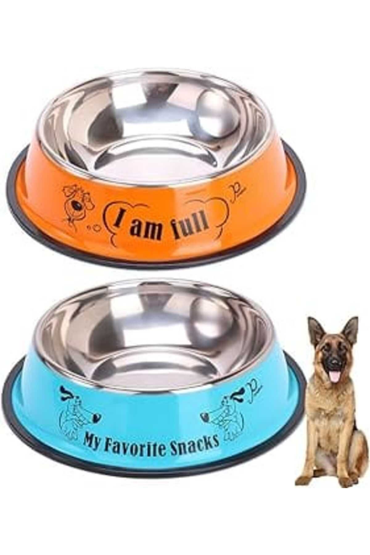 karadağsb X Spring Paslanmaz Çelik Köpek Kasesi, 2 Adet Kaymaz Köpek Yem Ve Su Kasesi, Küçük/Orta/Büyük Köpek