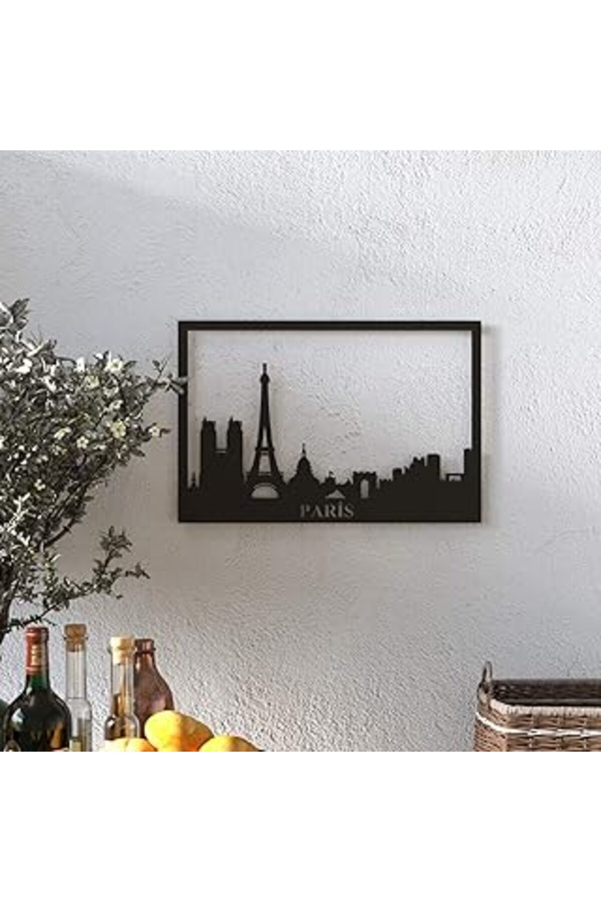 Hepta Collection Yurupa Yurudesign Lazer Kesim Metal Duvar Tablo Paris 30 * 45