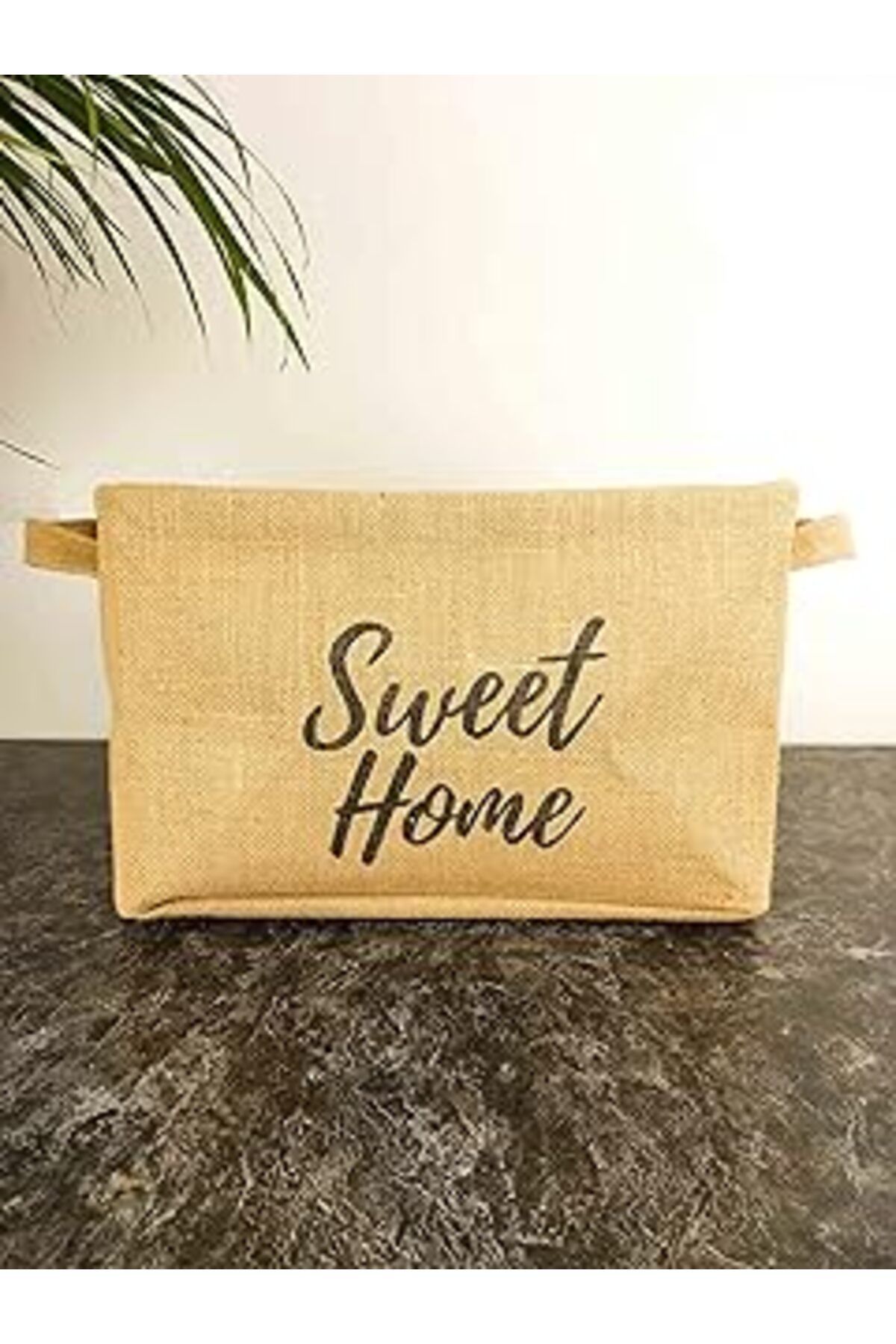 karadağsb Bitki Tasarımı Sweet Home Jüt Hasır Ev Düzenleyici Mutfak Banyo Salon Sepeti Katlanır Sıvı Korumalı
