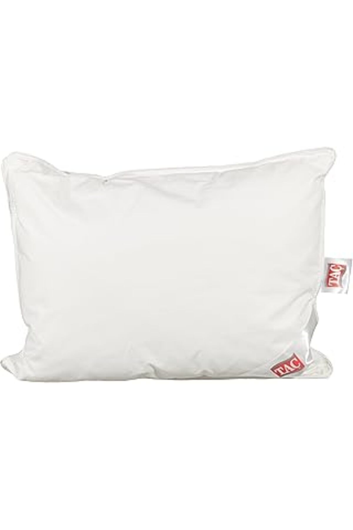 karadağsb Taç Biyeli Düz Dış Kumaş: %100 Pamuk, İç Dolgu: Silikon Bebek Yastık, Beyaz, 45 X 35 Cm