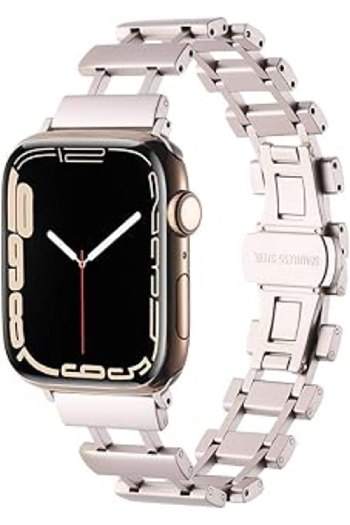 karadağsb Zore Apple İle Uyumlu Watch 38Mm/40Mm Krd-96 Metal Kordon Starlight