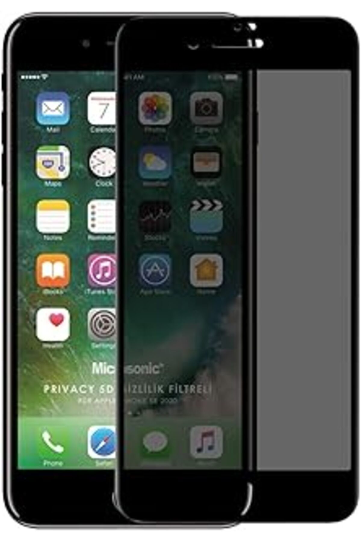 jupiter global bazaar Microsonic Apple Iphone Se 2020 Privacy 5D Gizlilik Filtreli Cam Ekran Koruyucu Siyah
