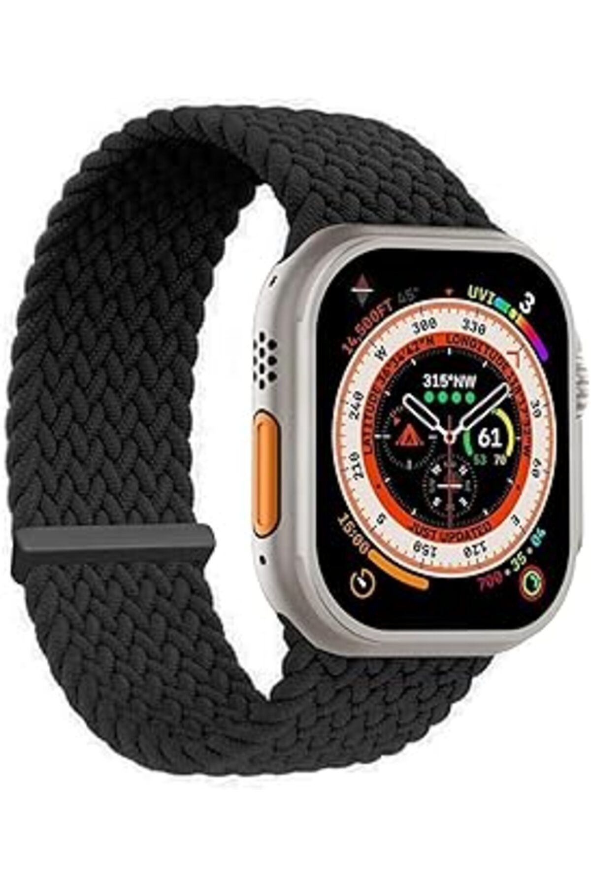 karadağsb Microsonic Apple Watch Series 10 46Mm Kordon, (Medium Size, 147Mm) Knitted Fabric Single Loop (Appl