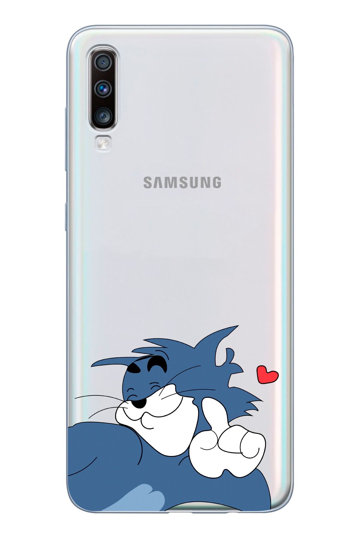 moonset Samsung Galaxy A30S/A50/A50S Uyumlu Tom Tasarımlı Baskılı Şeffaf Telefon Kılıfı