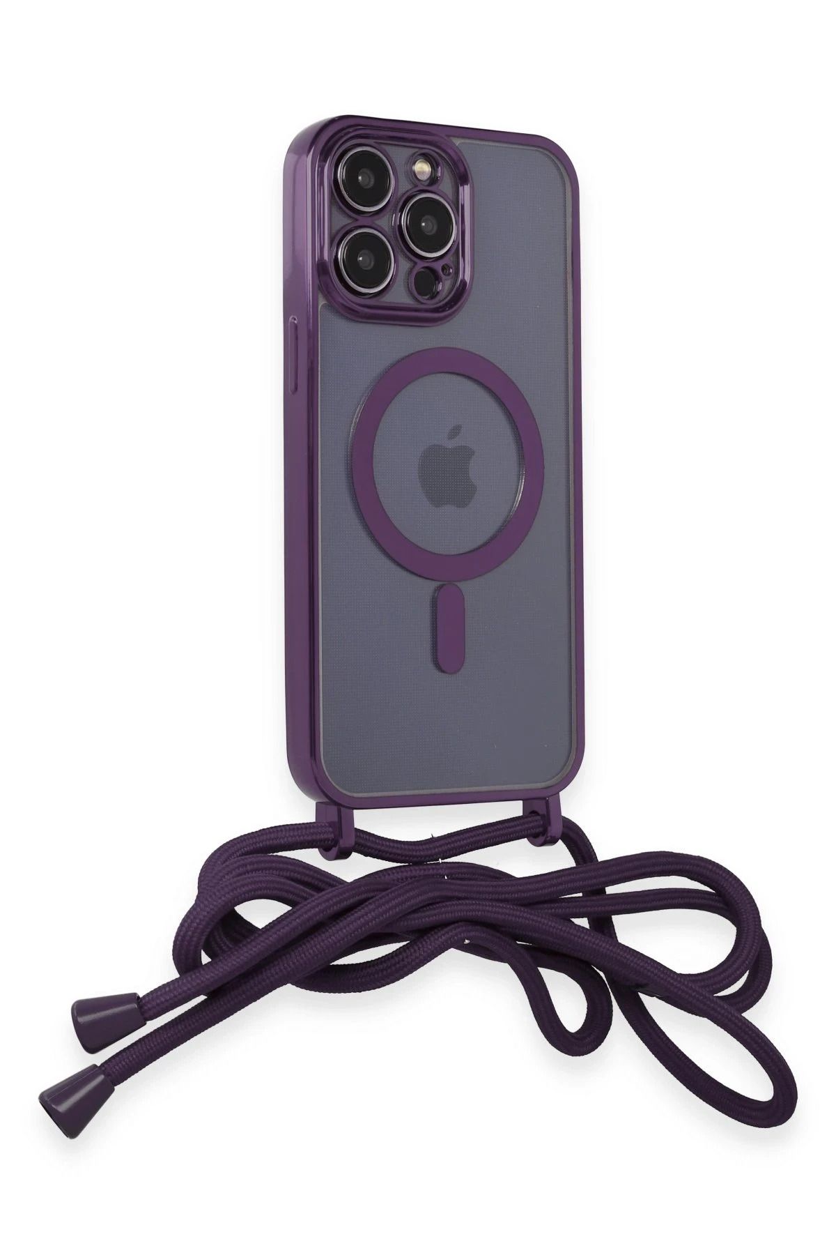 cepmoda iPhonE 12 PRO MAX | DiVO Taşıma iP Askılı Lazer Magsafe Silikon Telefon Kılıfı | MOR