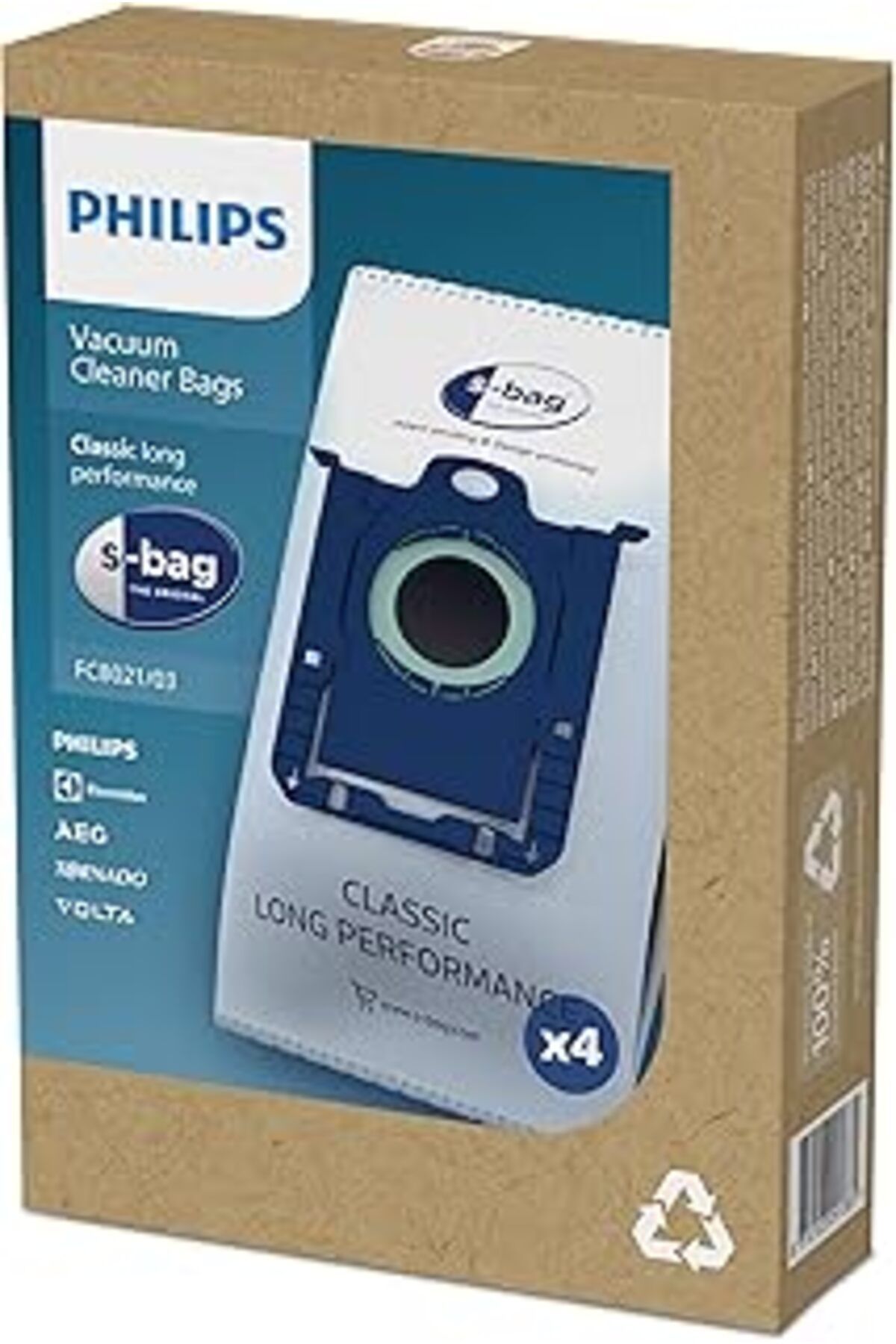 karadağsb Philips Fc8021/03 S-Bag Elektrikli Süpürge Torbaları, Beyaz, 4 Adet