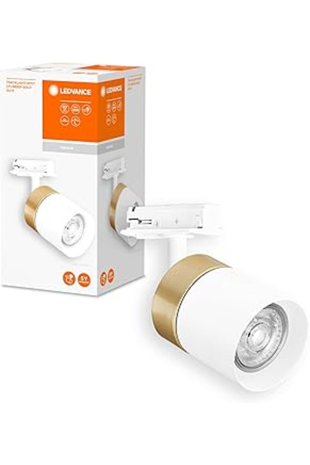 Pazarcan Ledvance Tracklight Ray Sistemi Lamba Başlığı, Altın/Beyaz, Gu10 Duylu