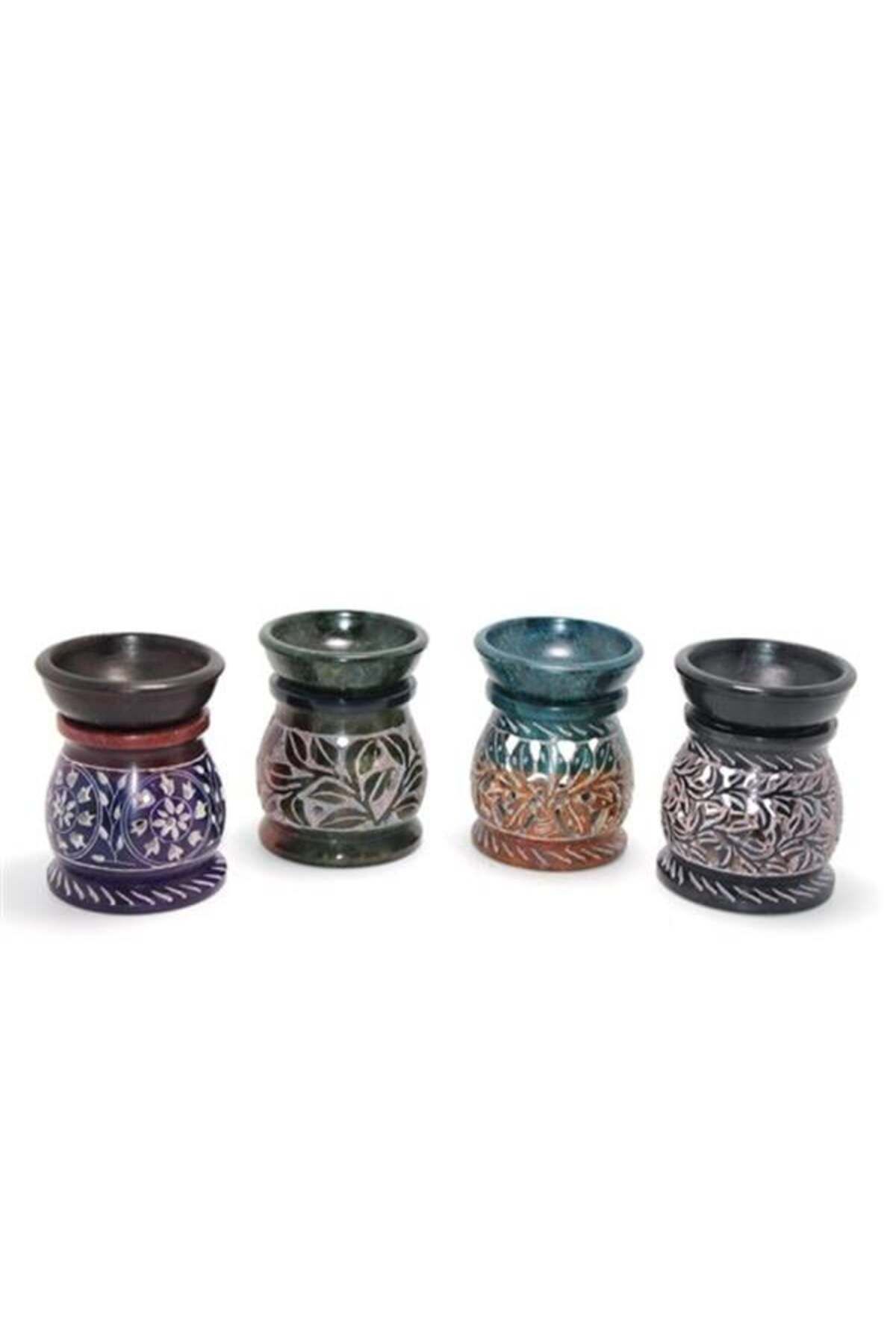 Mu Art Ahşap Obsidian Taşı Buhurdanlık Model 4