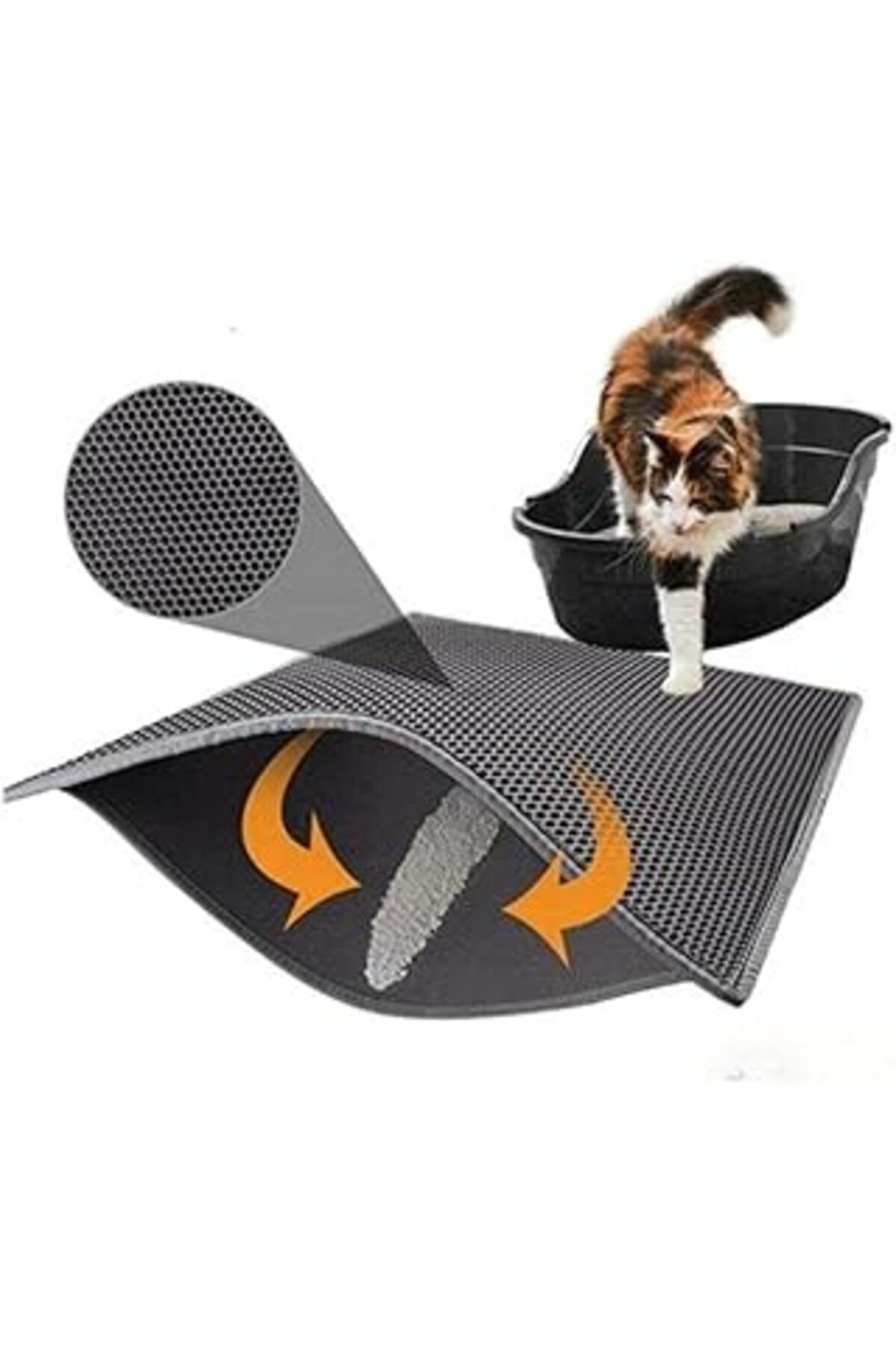karadağsb Flip Lüx Kedi Tuvalet Önü Paspası, 60X45 Cm