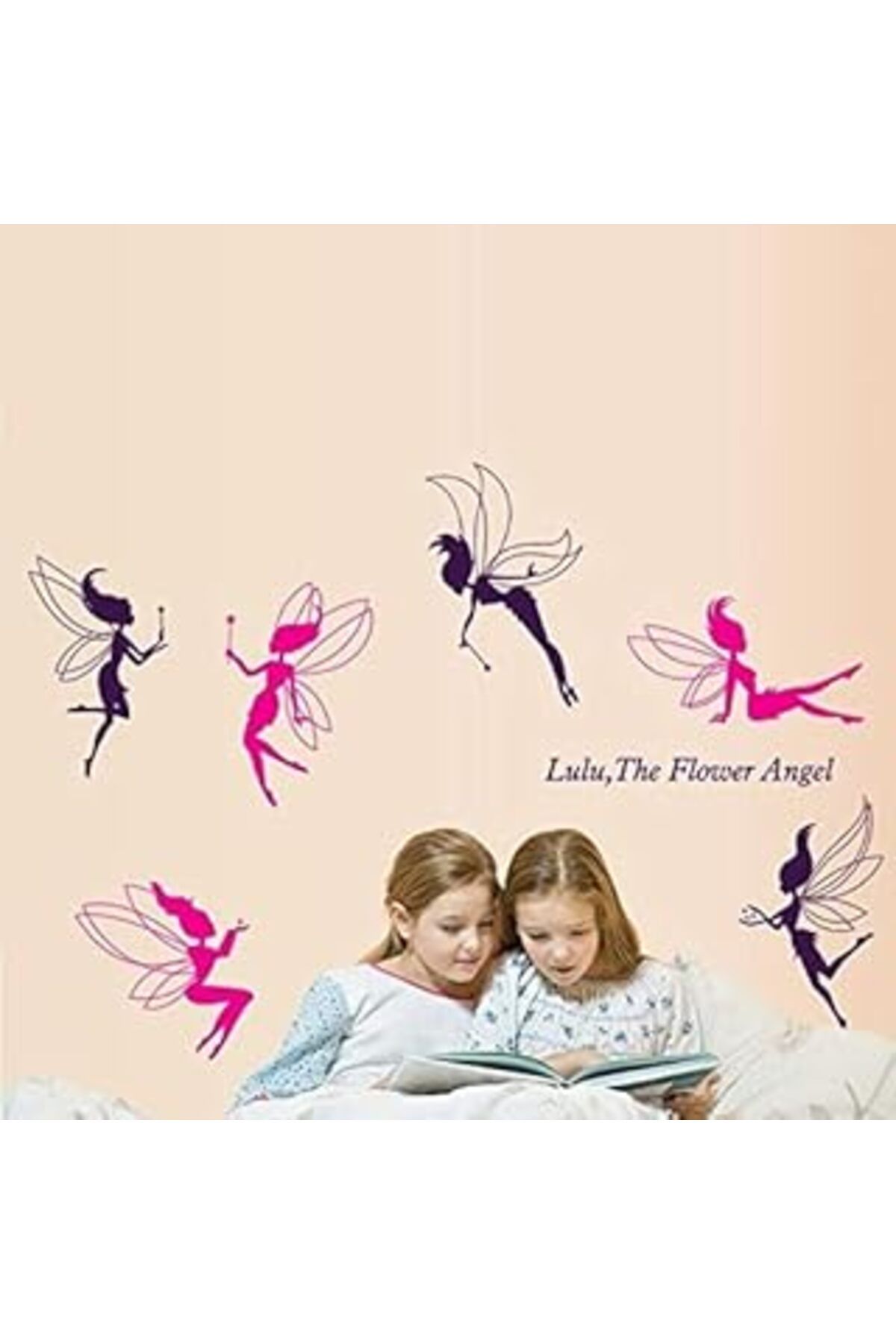 robotrend Crystal Kids Pembe Mor Periler Kız Çocuk Odası Duvar Dekorasyonu Duvar Sticker Çıkartma