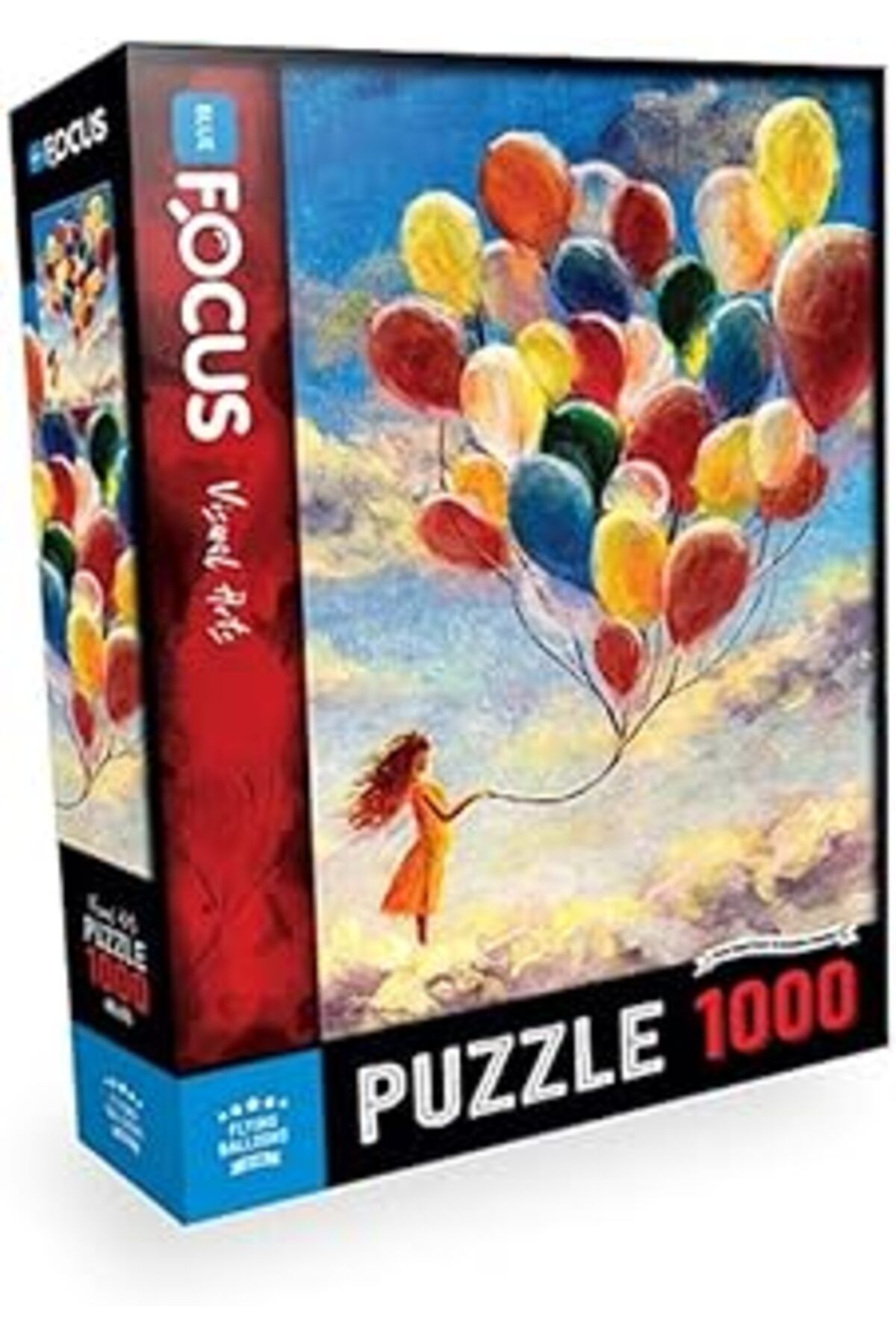 karadağsb Blue Focus-Focus Flyıng Balloons (Uçan Balonlar) 1000 Parça Puzzle -