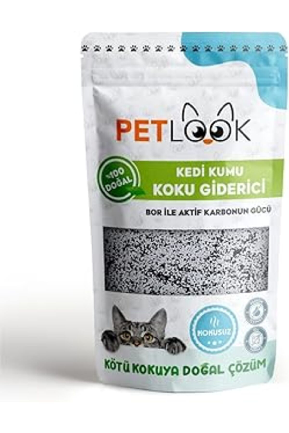 karadağsb Petlook Kedi Kumu Koku Giderici Aktif Karbon Katkılı Kokusuz 300 Gr (Kokusuz)
