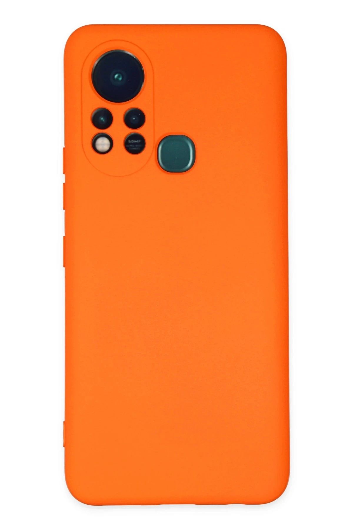 NewFace İnfinix Hot 11s Kılıf Nano içi Kadife Silikon - Turuncu NRMSA