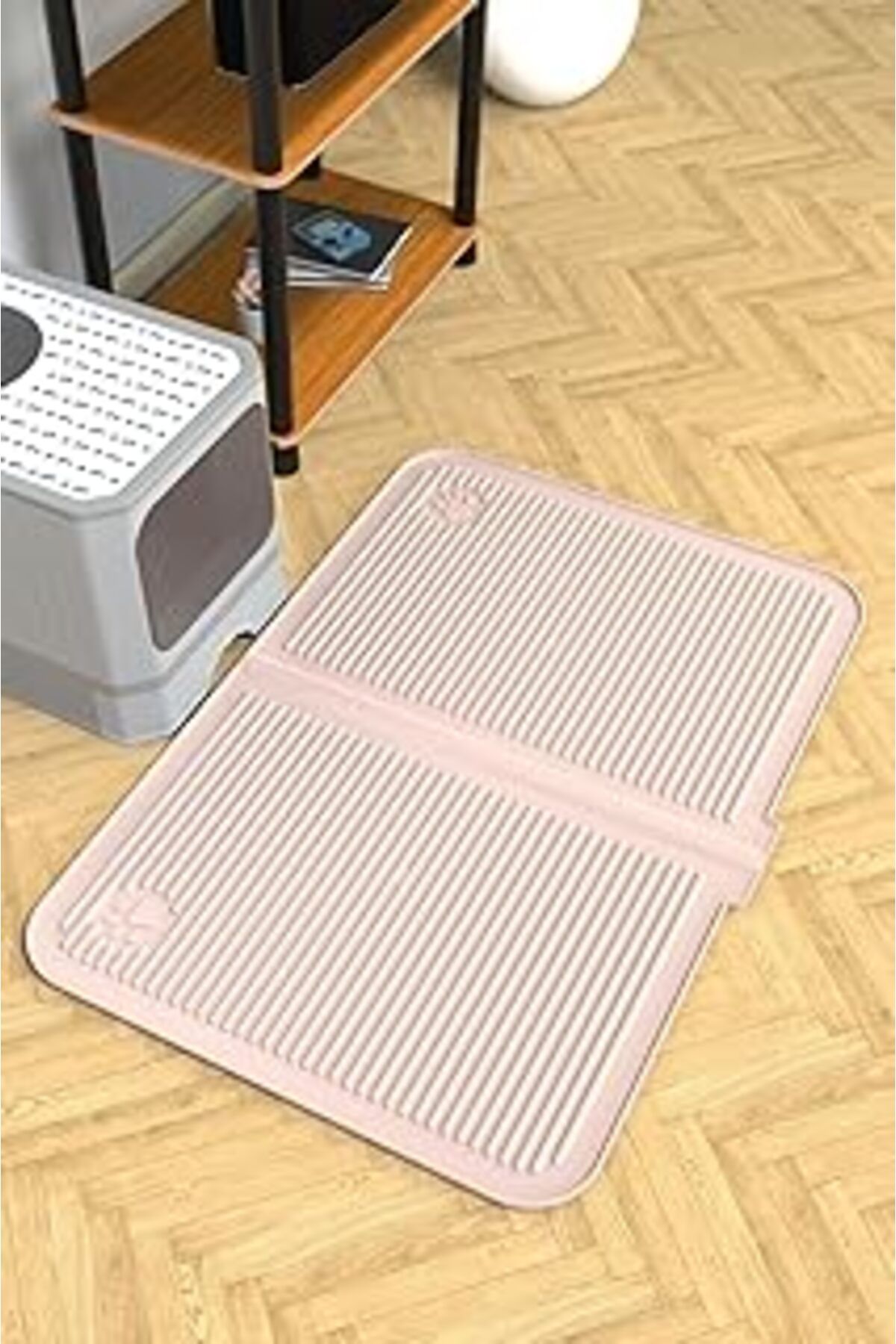 robotrend Ata Home Silikon Ve Kum Matı Havuzlu Yıkanabilir Tuvaleti Önü Kumu Paspası Büyük Boy 40X60, Pudra P