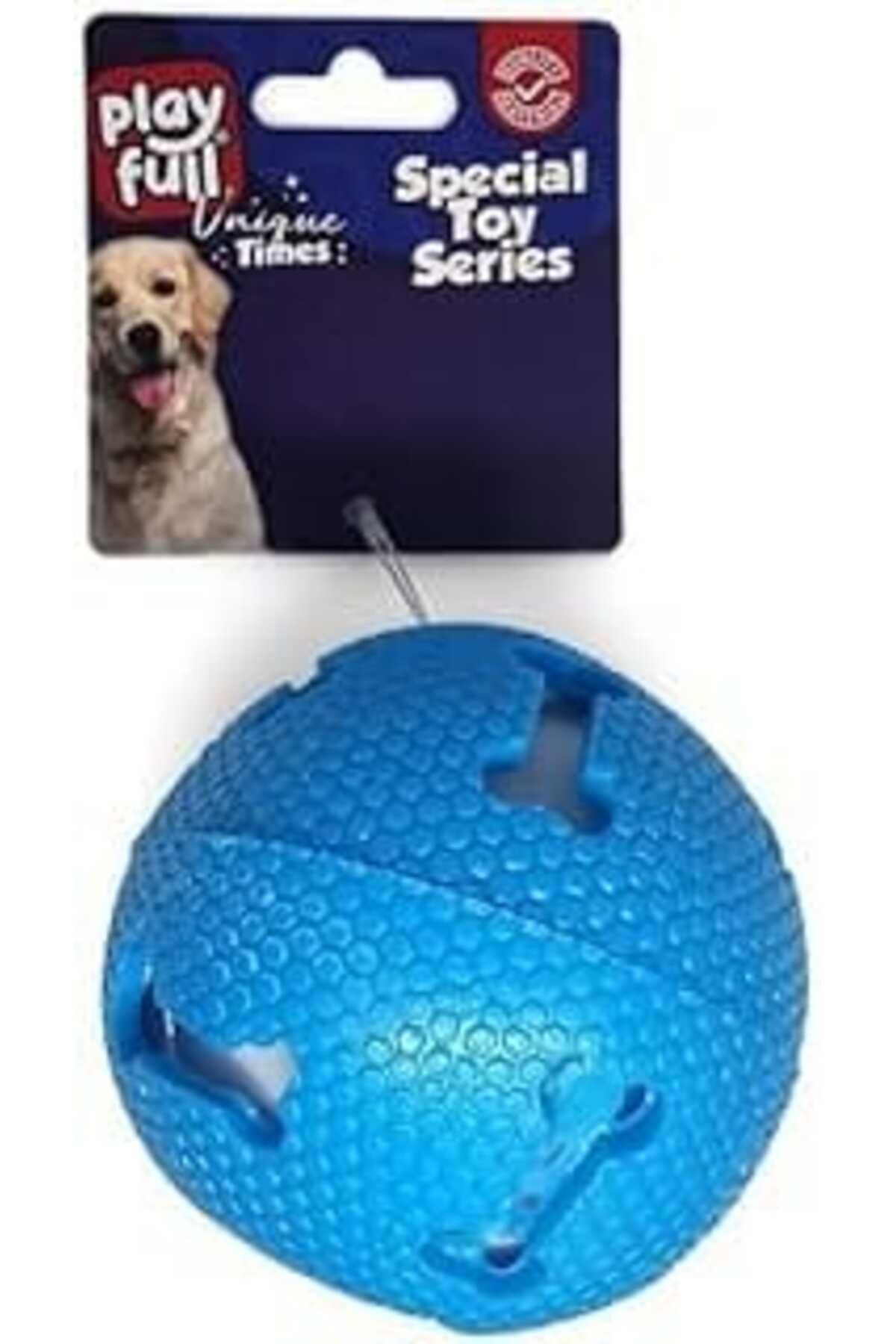Mu Art Pf-4004-Playfull Işıklı Kemik Desenli Plastik Top Köpek Oyuncağı 7,5 Cm