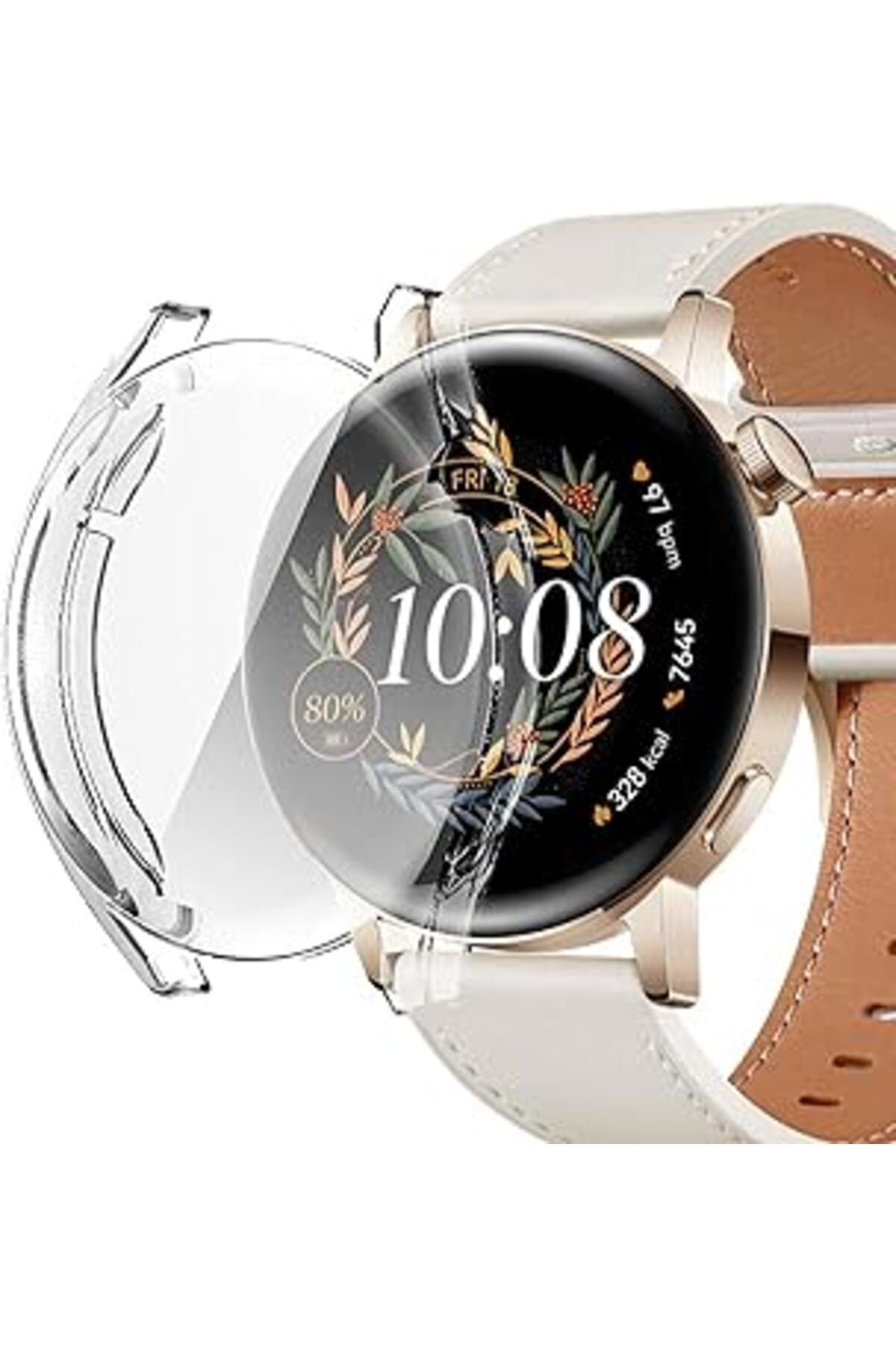 karadağsb Microsonic Huawei Watch Gt3 42Mm Için Kılıf 360 Full Round Soft Silicone Şeffaf [Watch Gt3 42Mm Ile