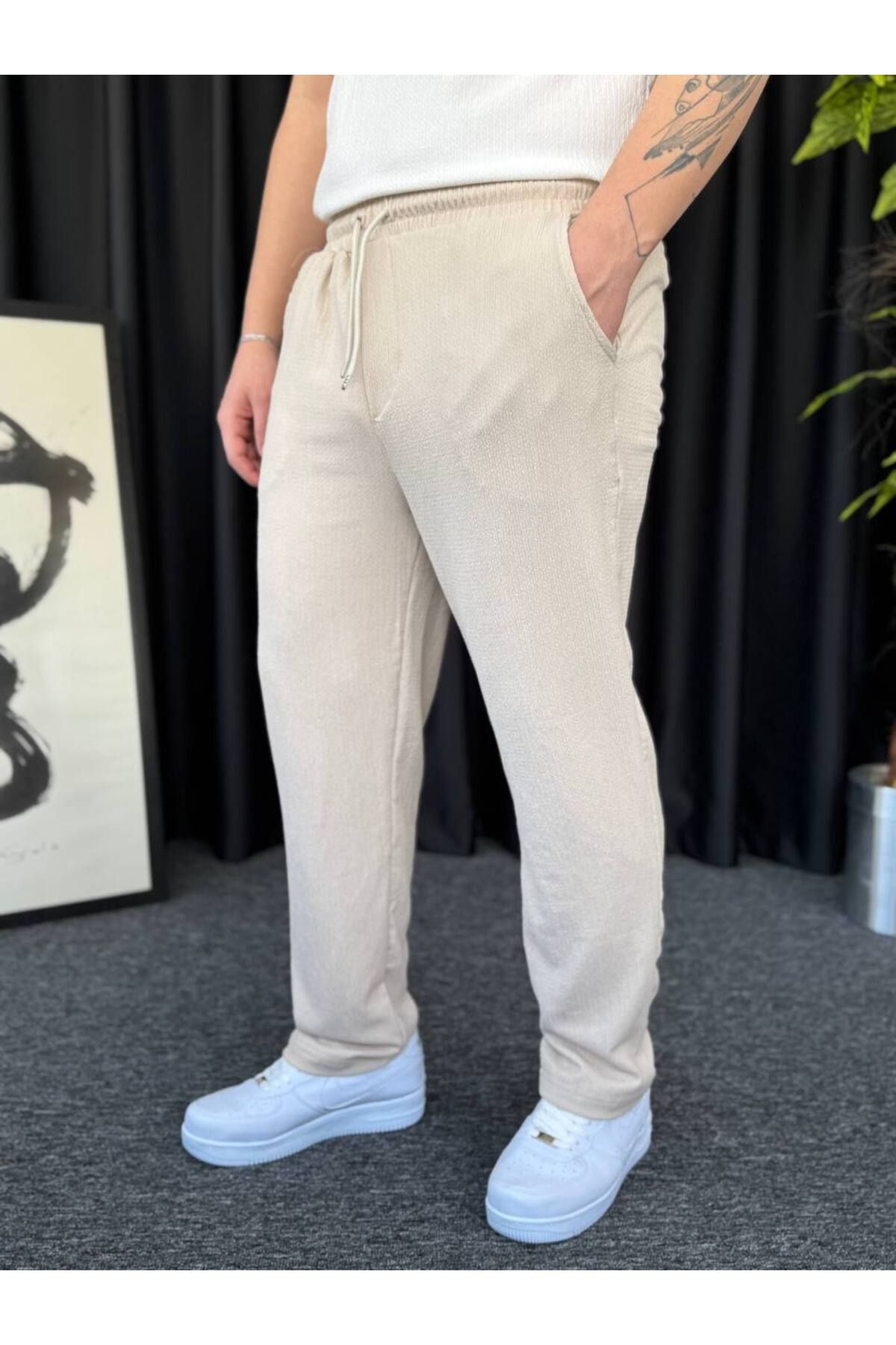 VOGUEMET ✅ Bürümcük Kumaş Erkek Eşofman Altı - Günlük ve Şık Kullanım İçin İdeal