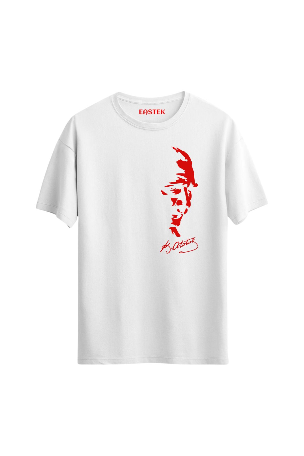 Eastek Atatürk Silüet Baskılı Tasarım T-Shirt
