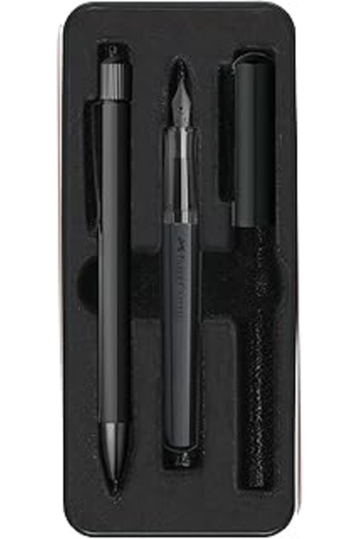 nazeninstoğu Faber-Castell Hexo Dolma Kalem & Tükenmez Kalem Seti Mat Siyah