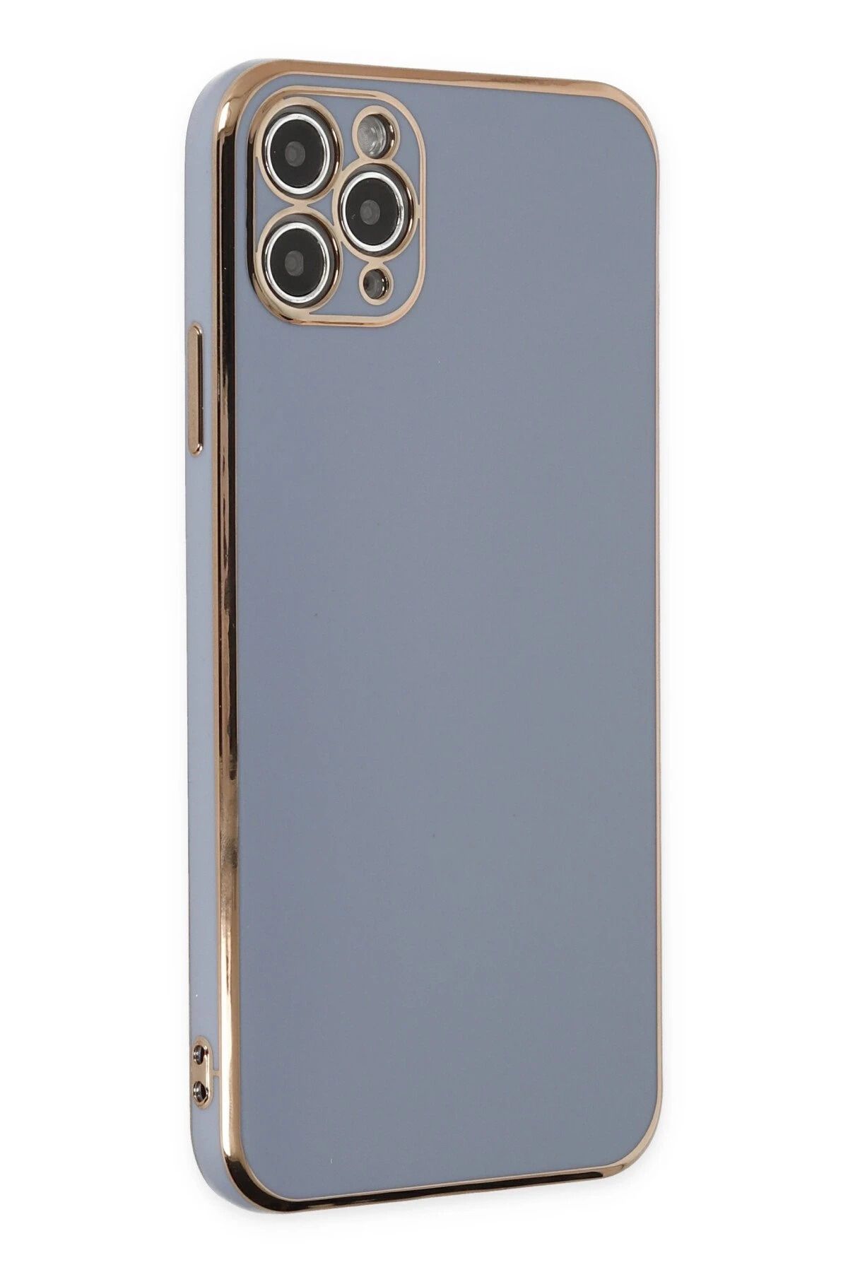 NewFace iPhone 11 Pro Max Kılıf Volet Silikon - Mavi HNZRN