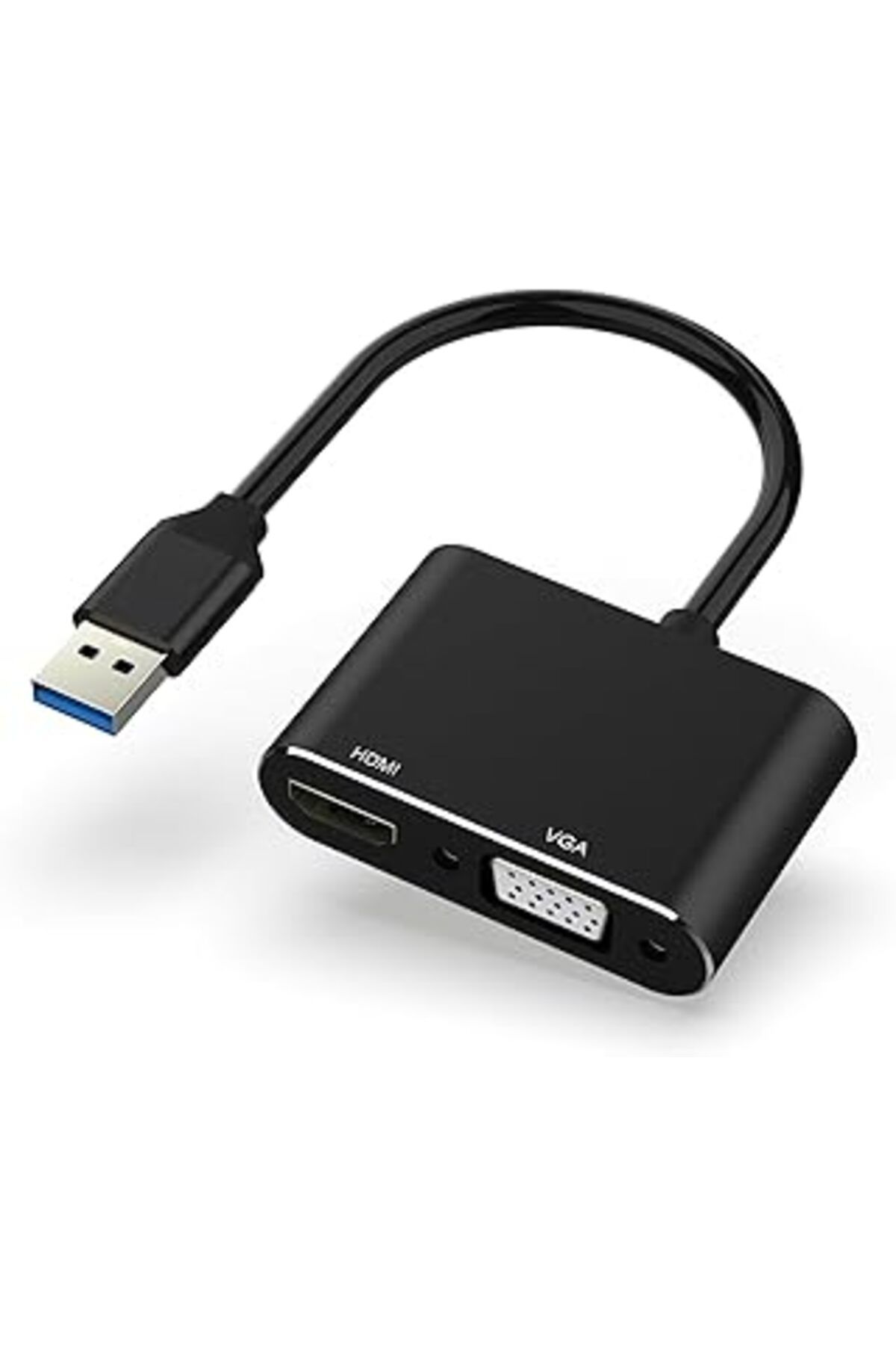 Mu Art Ahşap Yoigo Usb - Hdmi Vga Adaptörü, 1080P Usb 3.0/2.0 - Hdmi Vga Dönüştürücü, Usb Erkek - Hdmi Vga Dişi