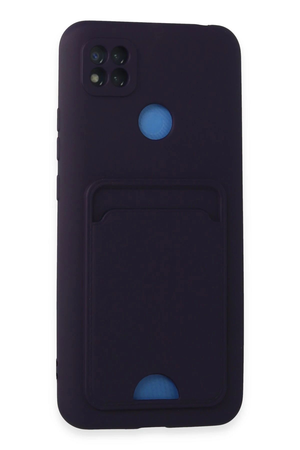 NewFace Xiaomi Redmi 9C Kılıf Kelvin Kartvizitli Silikon - Derin Mor JOJUA