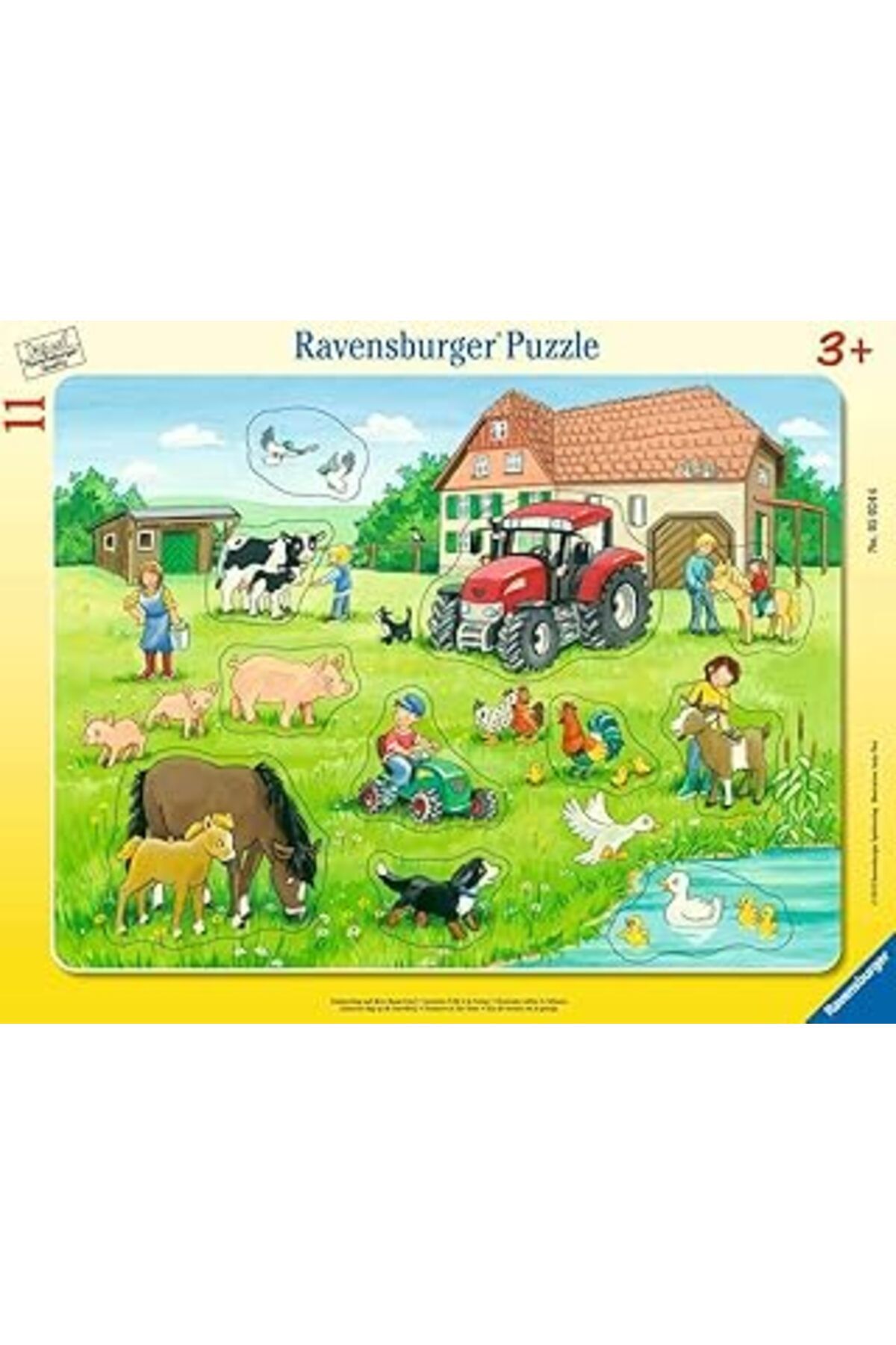 NZM TİCARET Ravensburger 50246 11 Parçalı Büyük Çerçeveli Puzzle Köyde Yaz