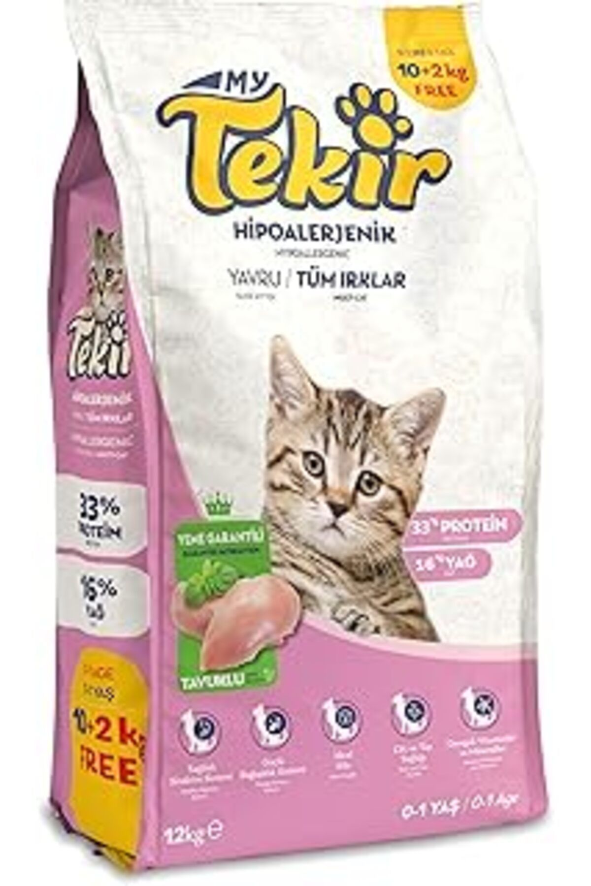 karadağsb Tekir Yavru Kedi Maması Tavuklu 10+2Kg