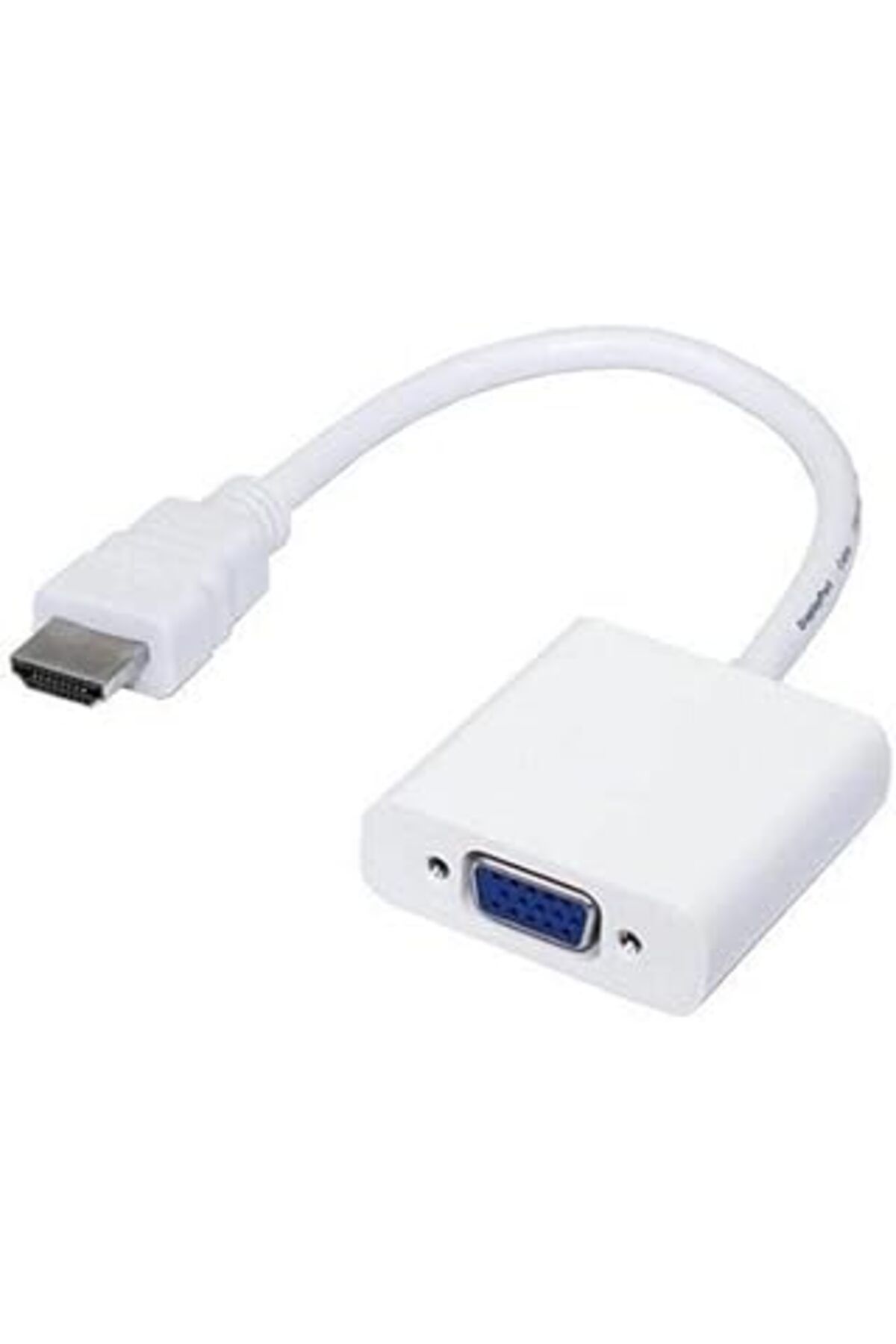 Mu Art Hdmi To Vga Kablo Çevirici Dönüştürücü Görüntü Beyaz