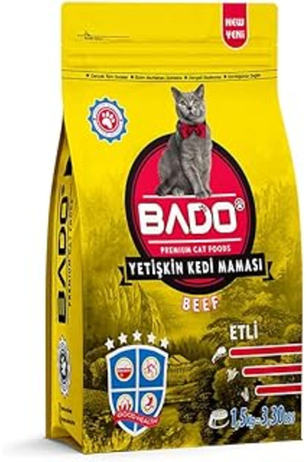karadağsb Bado Kedi Maması Etli (Beef) 1,5 Kg