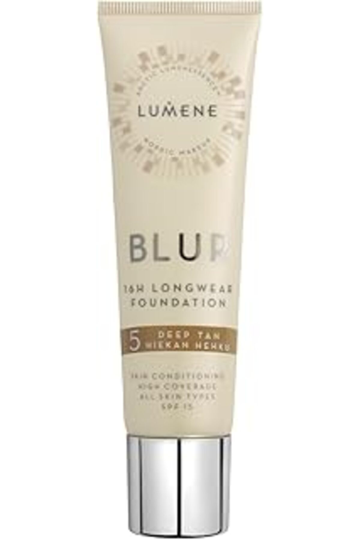 Mu Art Ahşap Lumene Blur 16H Longwear Foundation Spf15 16 Saat Kalıcı Fondöten Spf15 Deep Tan