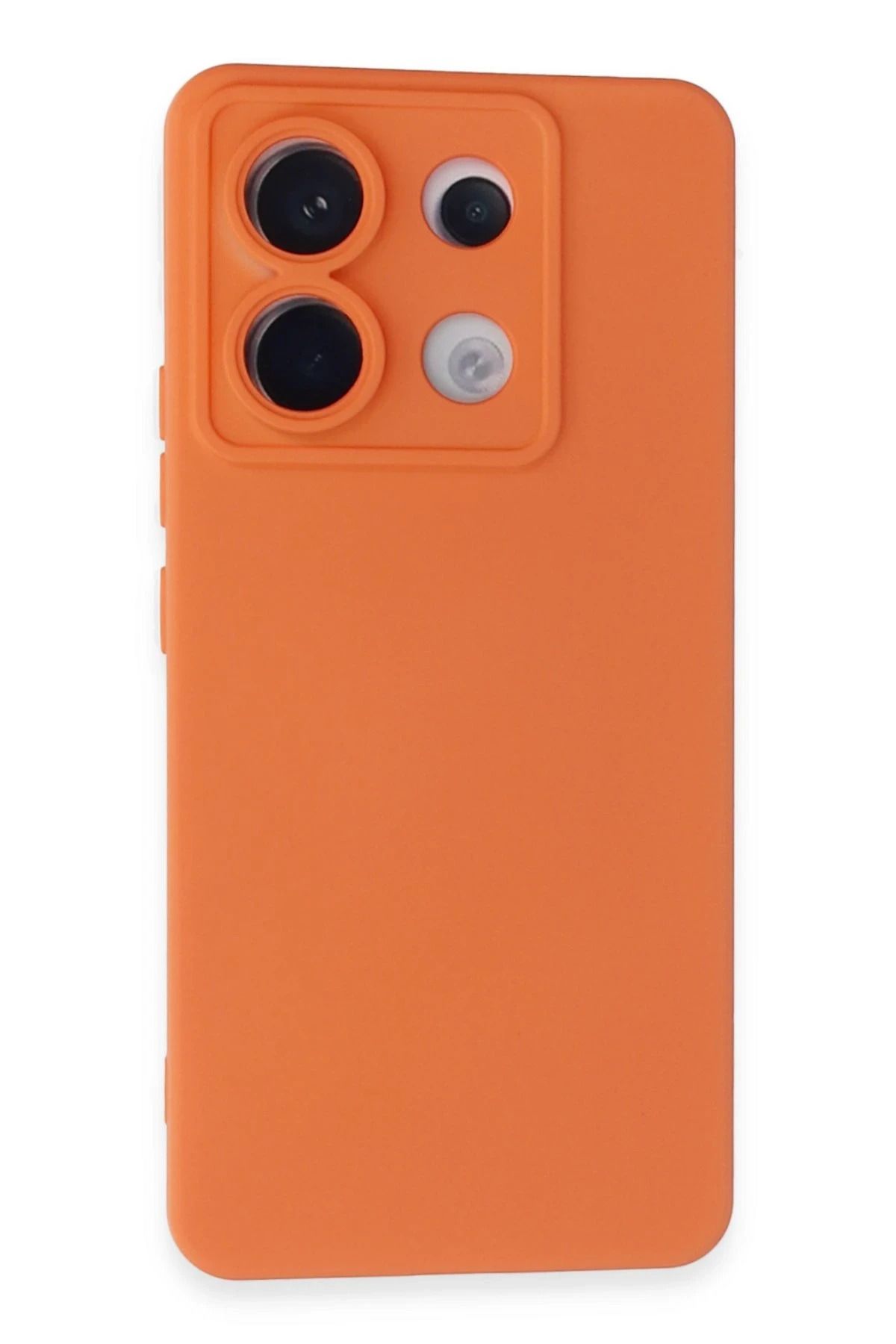 NewFace Xiaomi Redmi Note 13 Pro 5G Kılıf Nano içi Kadife Silikon   uyumlu - Turuncu YNSMR