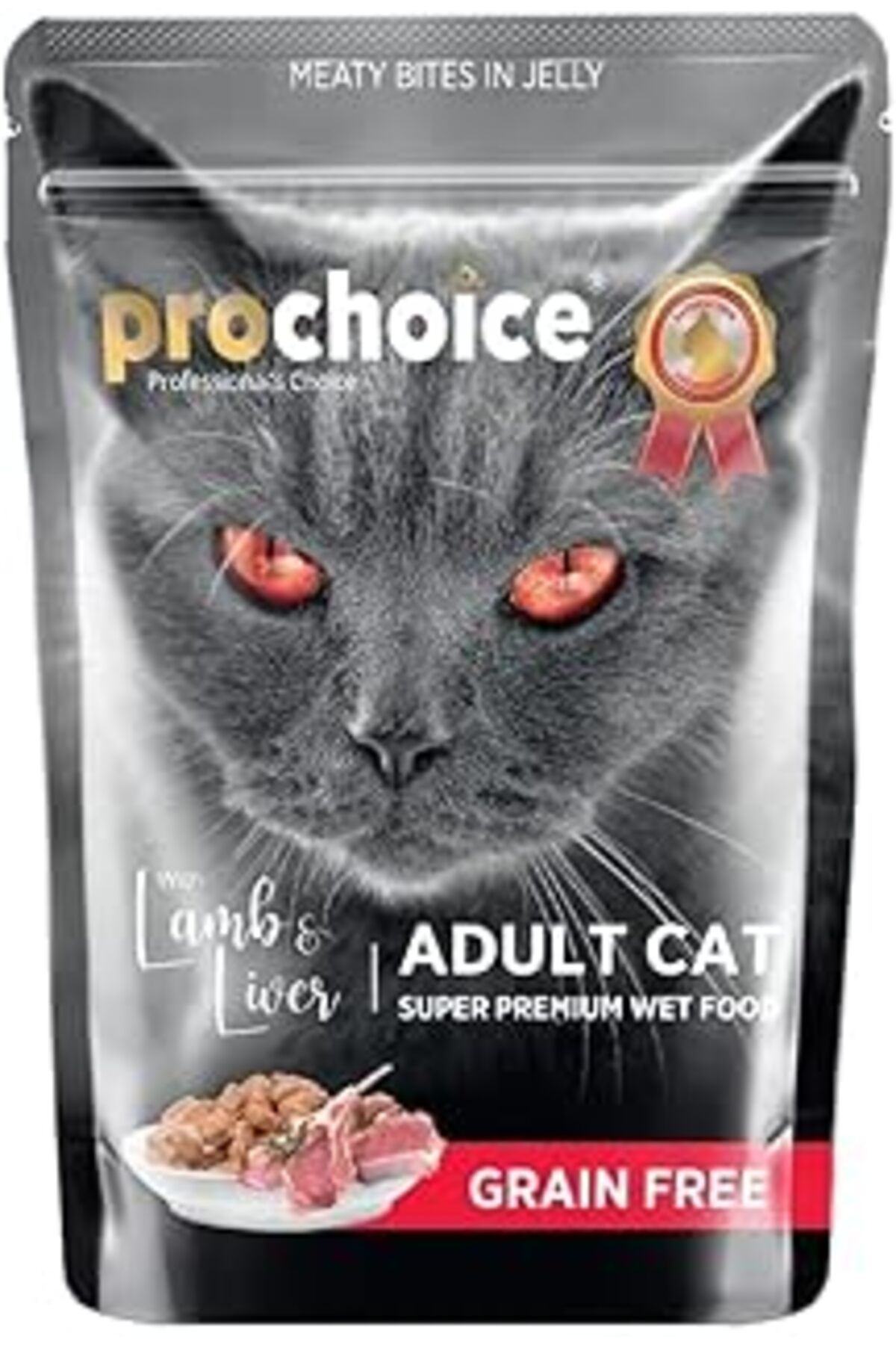 karadağsb Prochoice Yetişkin Kediler İçin, Tahılsız, Jöle İçinde Kuzu Ve Ciğer Parça Etli Yaş Mama, 85 G X 24