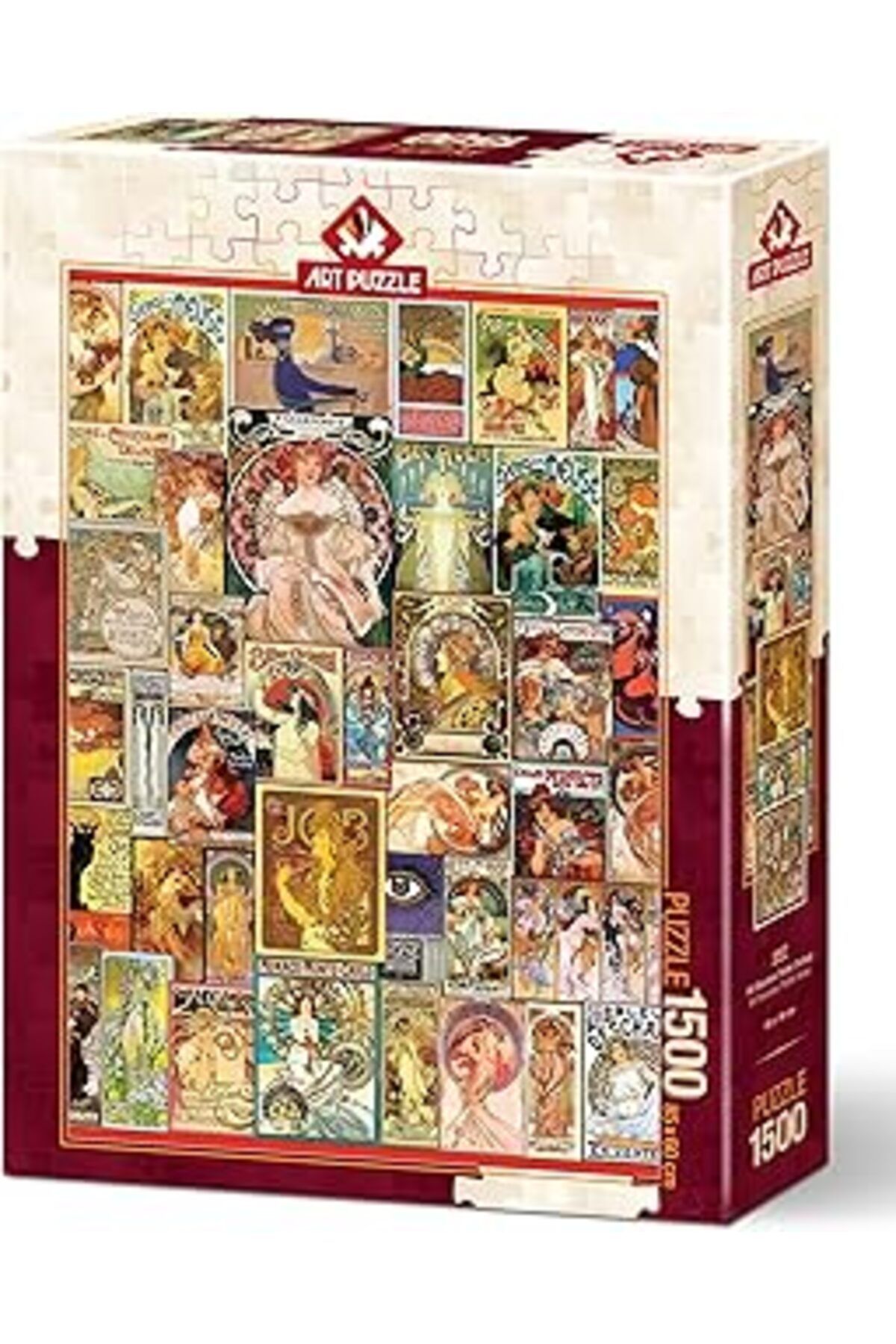 karadağsb Art Puzzle Art Nouveau Poster Kolajı 1500 Parça Puzzle