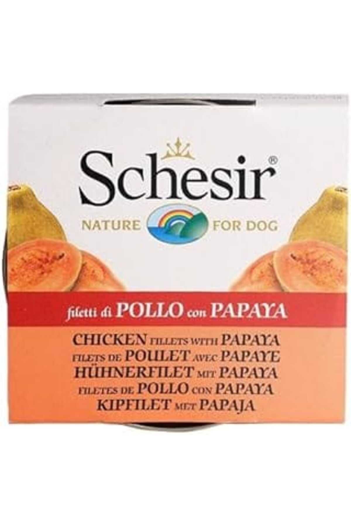Mu Art Schesir Yetişkin Köpek Konservesi 150 Gr Tavuk Etli + Papaya