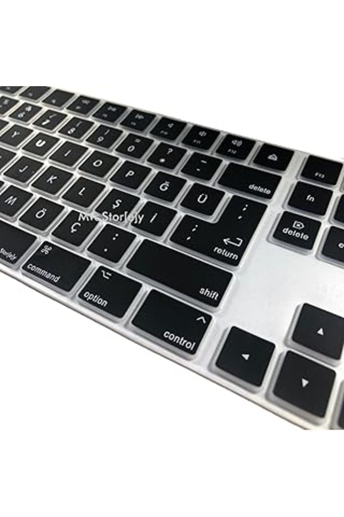 Roses Store Mcstorey Klavye Koruyucu Apple Magic Keyboard-2 A1843 With Numeric (Uk-Us Türkçe) Ile Uyumlu Siyah