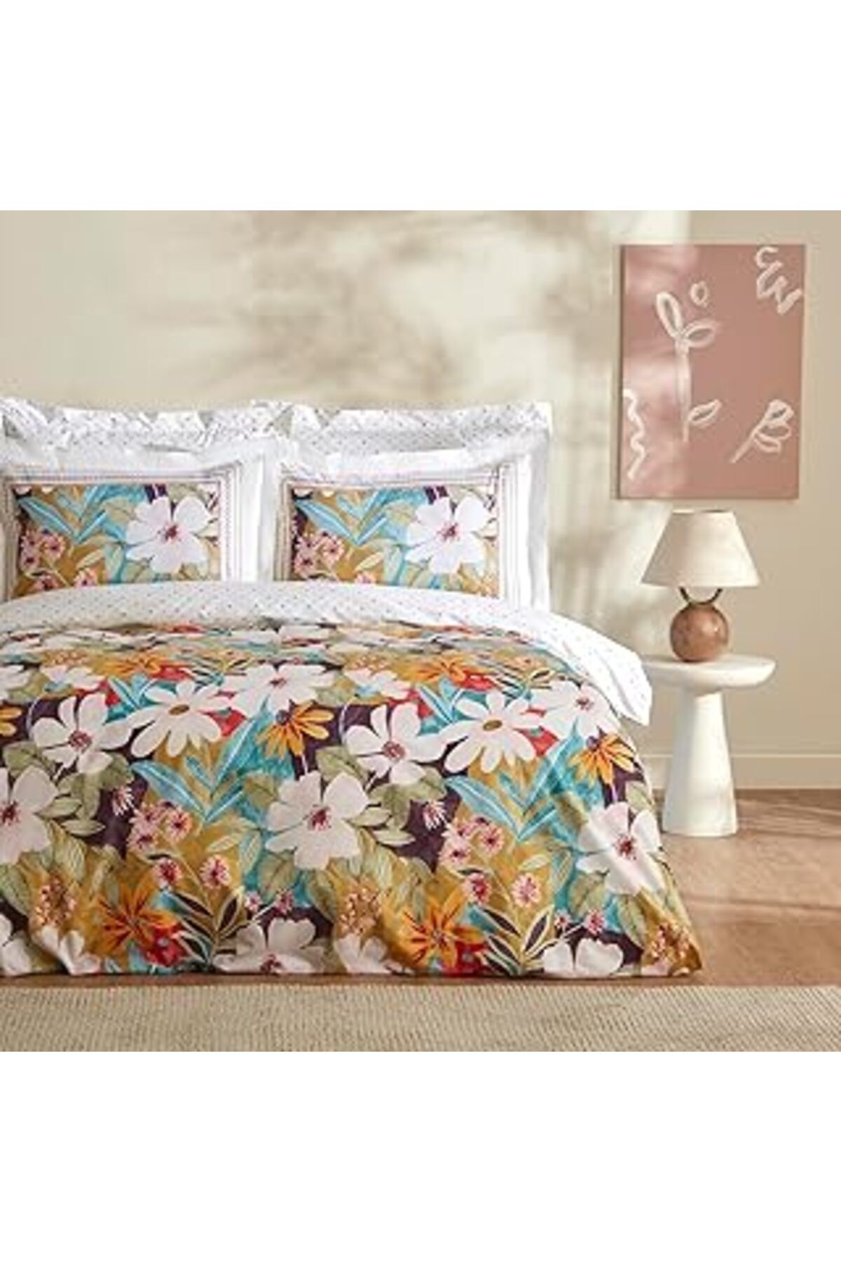 mivento Karaca Home Lumire%100 Pamuk, Tek Kişilik Nevresim Takımı, Multicolor