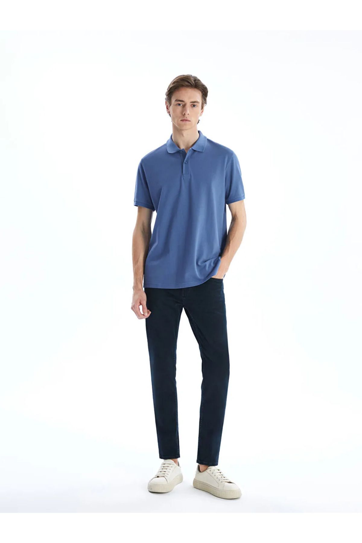 LC Waikiki LCWAIKIKI Classic Sarı Polo Yaka Kısa Kollu Pike Erkek Tişört