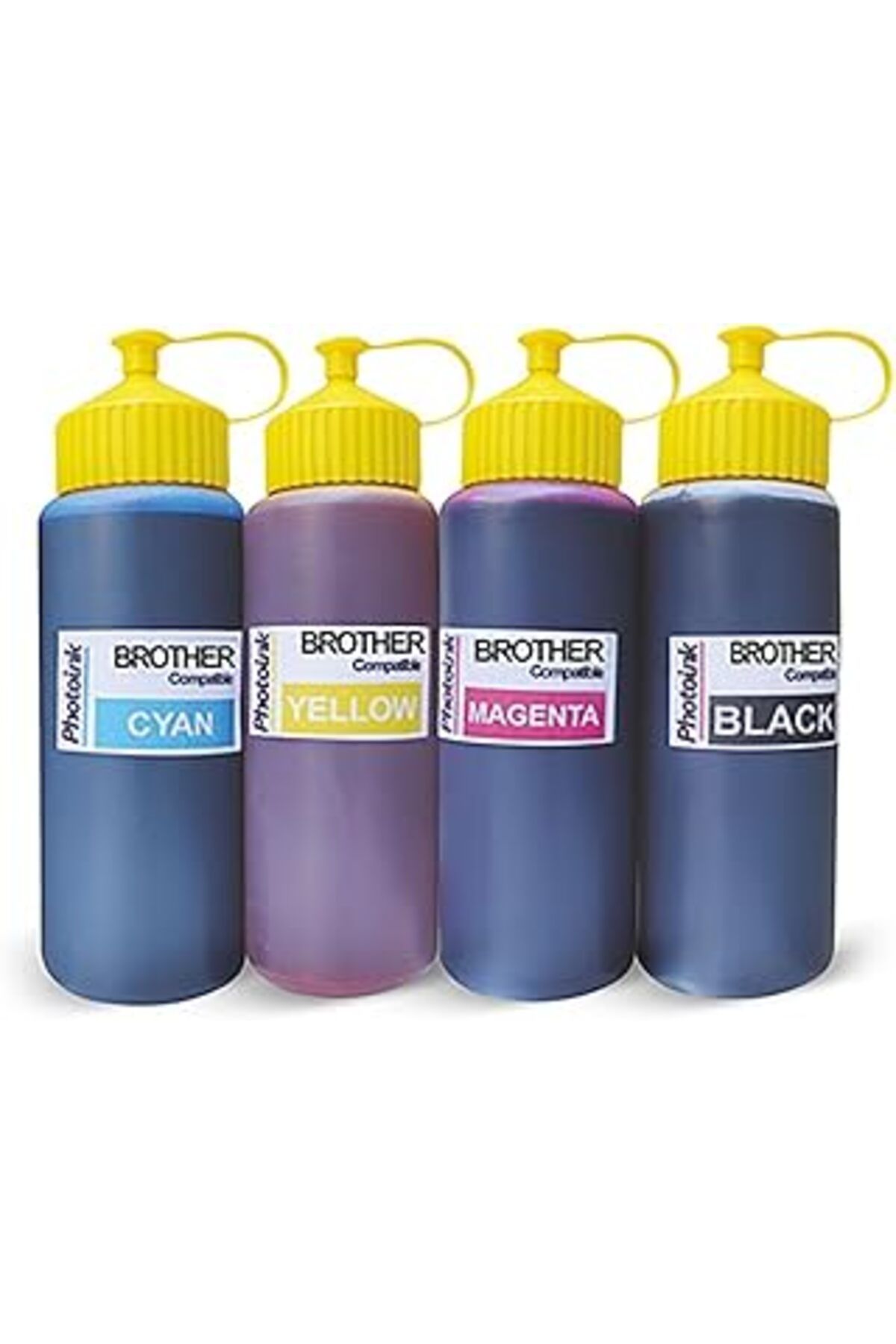 Mu Art Photoink 500 Ml Mürkkep, Brother Yazıcılar Uyumlu 4 Renk 500 Ml Mürekkep Seti ( Akıllı Mürekkep) -T