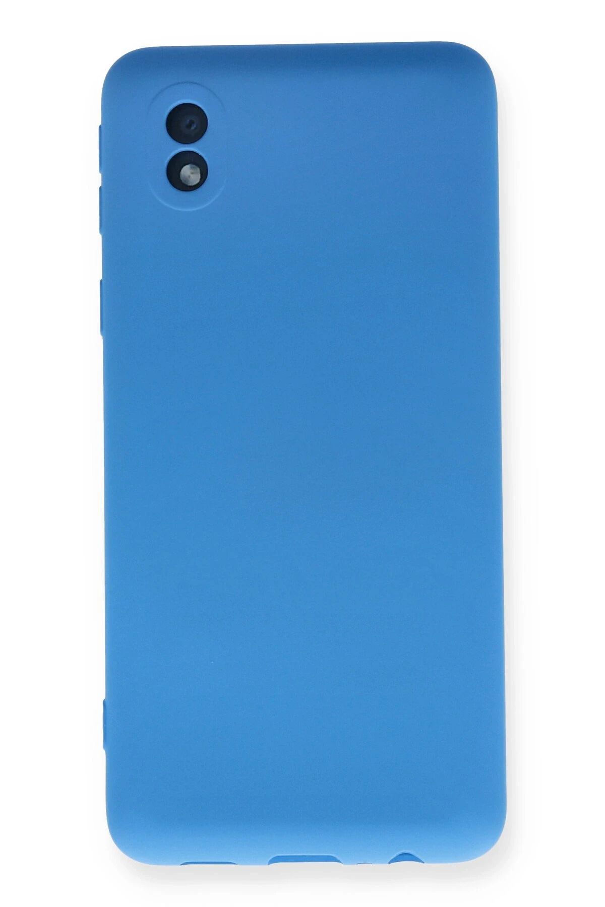 NewFace Samsung Galaxy A01 Core Kılıf Nano içi Kadife Silikon - Mavi YNSMR