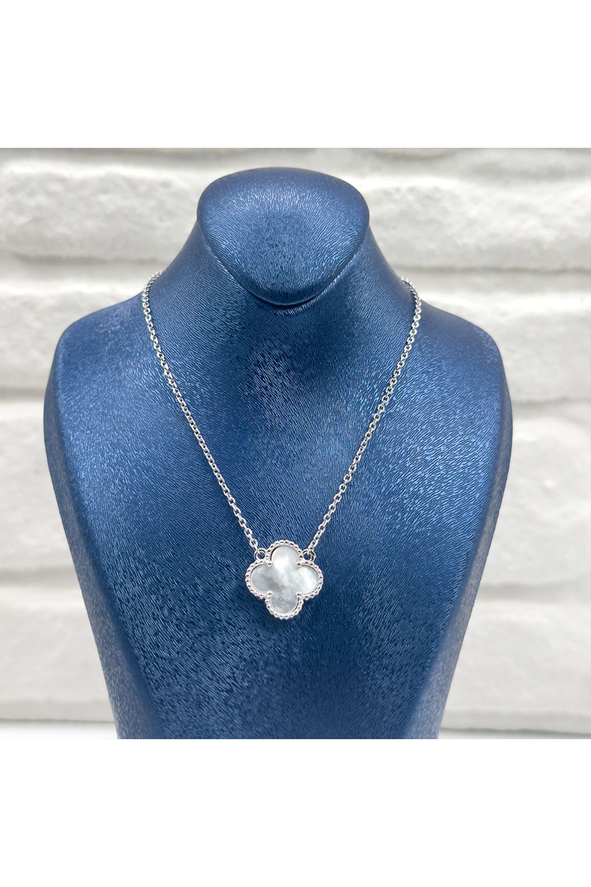 Livora Jewelry Taşlı Van Cleef Gümüş Kolye