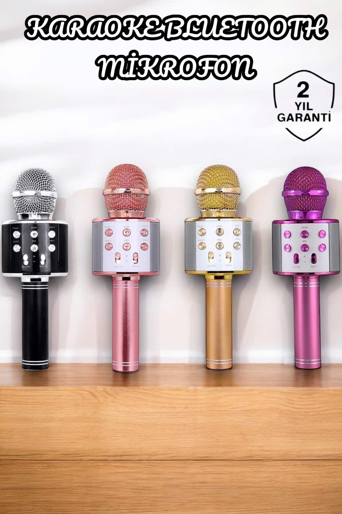 esey ticaret Şarjlı ve Uzun Pil Ömürlü Karaoke Mikrofon USB Bellek Destekli, Profesyonel Ses