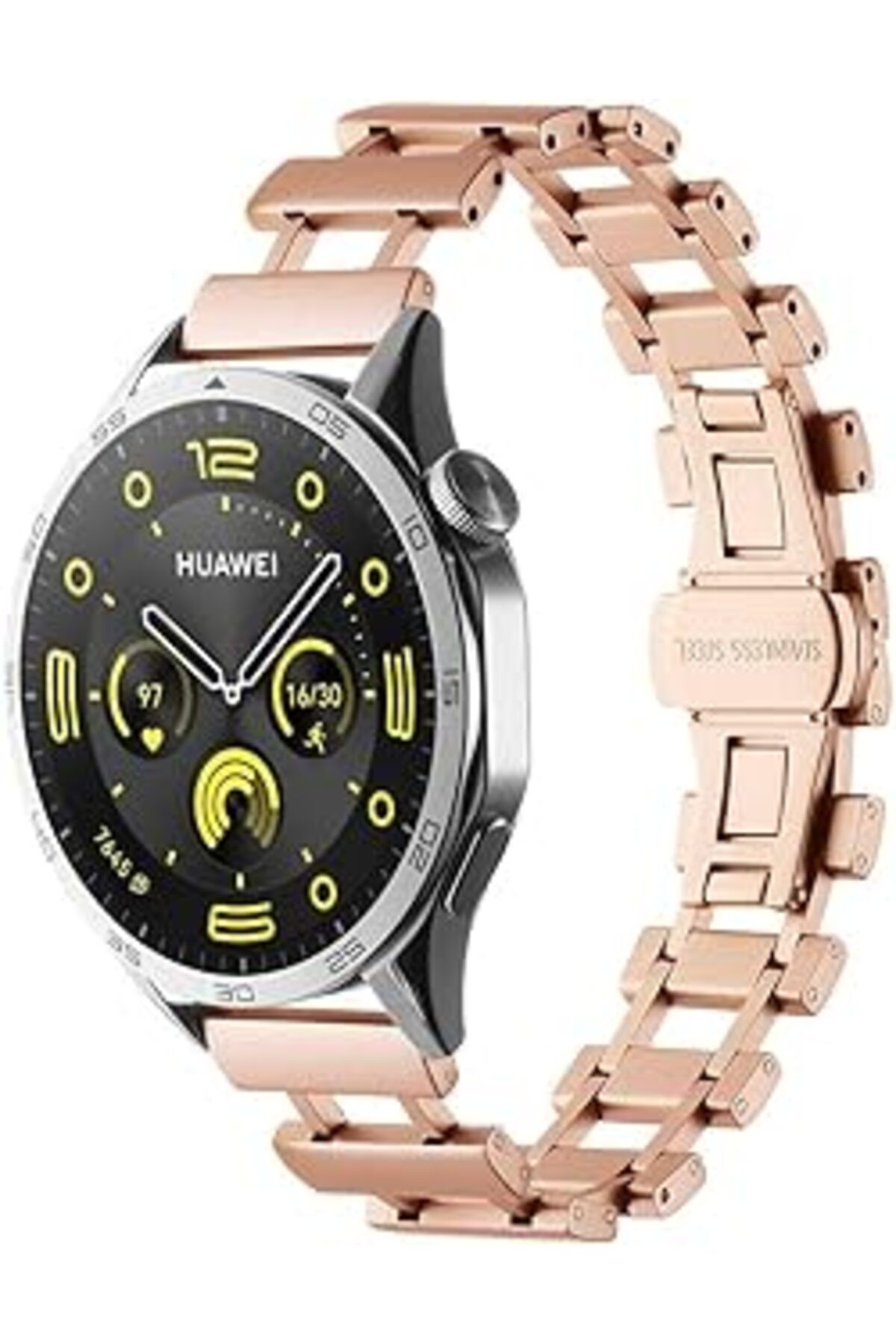 karadağsb Zore Huawei İle Uyumlu Gt2 46Mm Krd-96 22Mm Metal Kordon Rose Gold