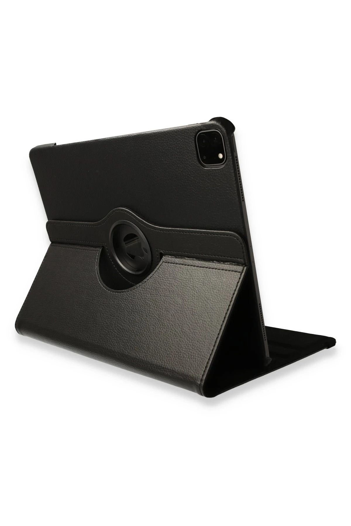 NewFace iPad Pro 12.9 (2021) Kılıf 360 Tablet Deri Kılıf - Siyah JOJUA