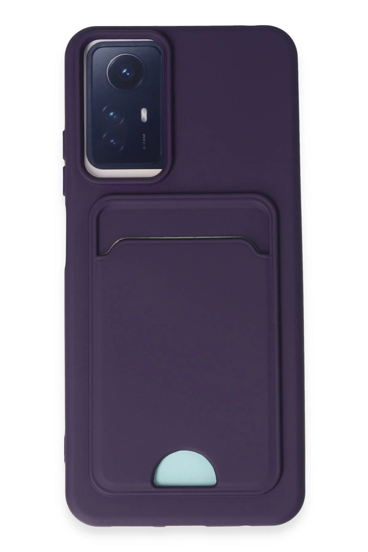 NewFace Xiaomi Redmi Note 11S Kılıf Kelvin Kartvizitli Silikon - Derin Mor JOJUA