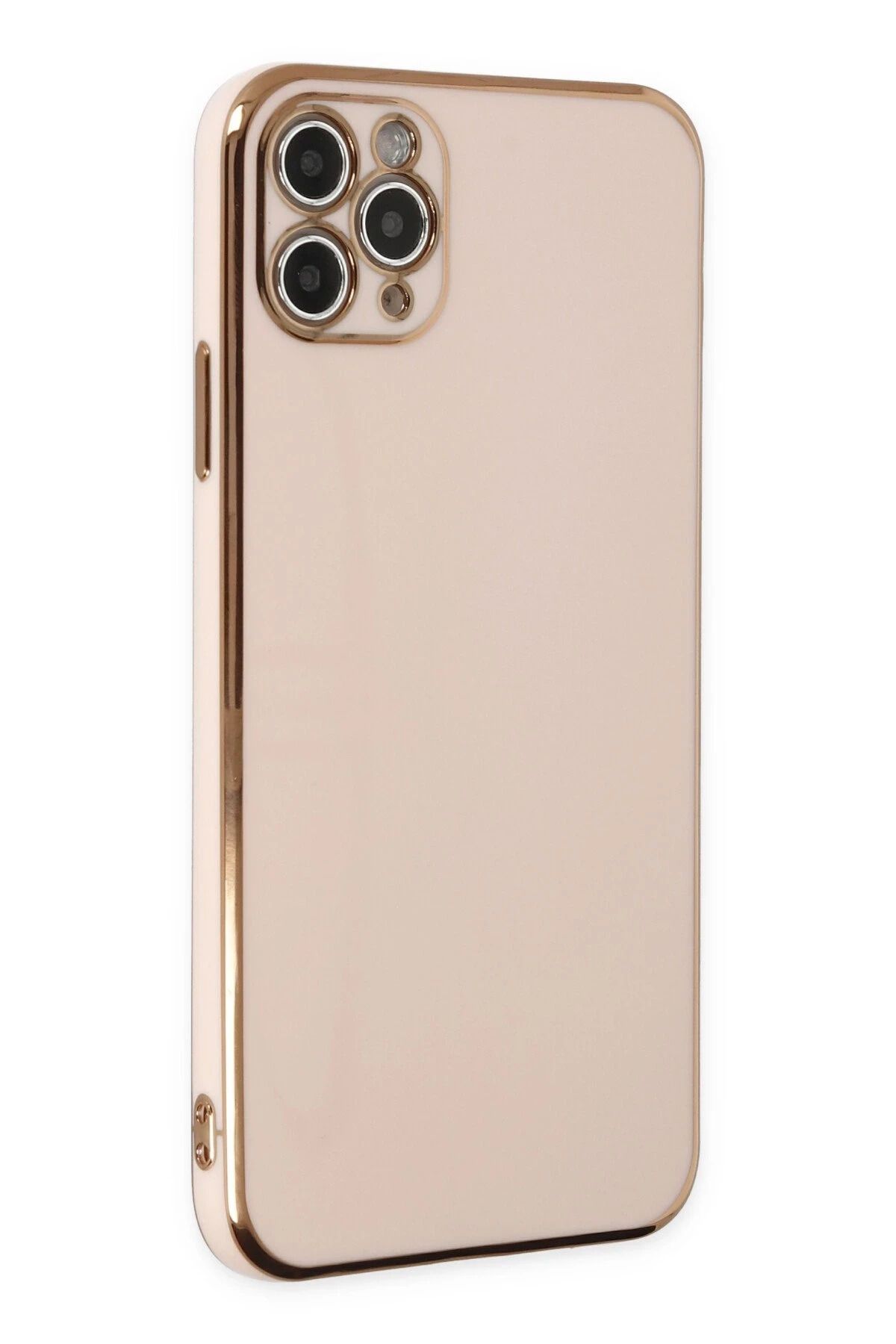 NewFace iPhone 11 Pro Max Kılıf Volet Silikon - Pembe HNZRN