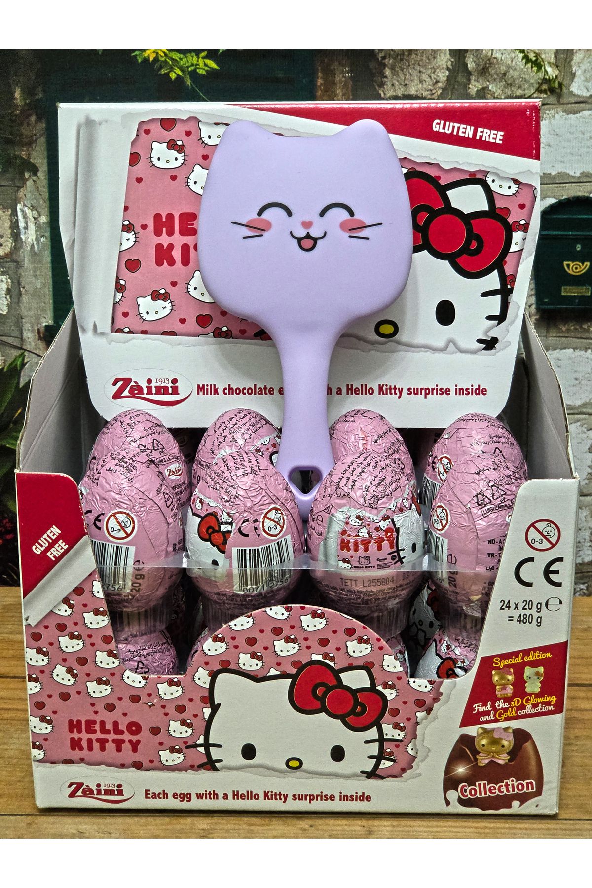 Zaini Hello Kitty Glutensiz Çikolatalı Sürpriz Yumurta 24 Adet & Hediyeli