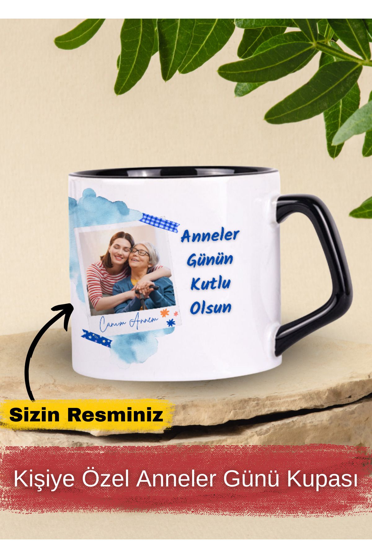 DEKOR HANEM Kişiye Özel Resimli Premium Afilli Anneler Günü Kupası