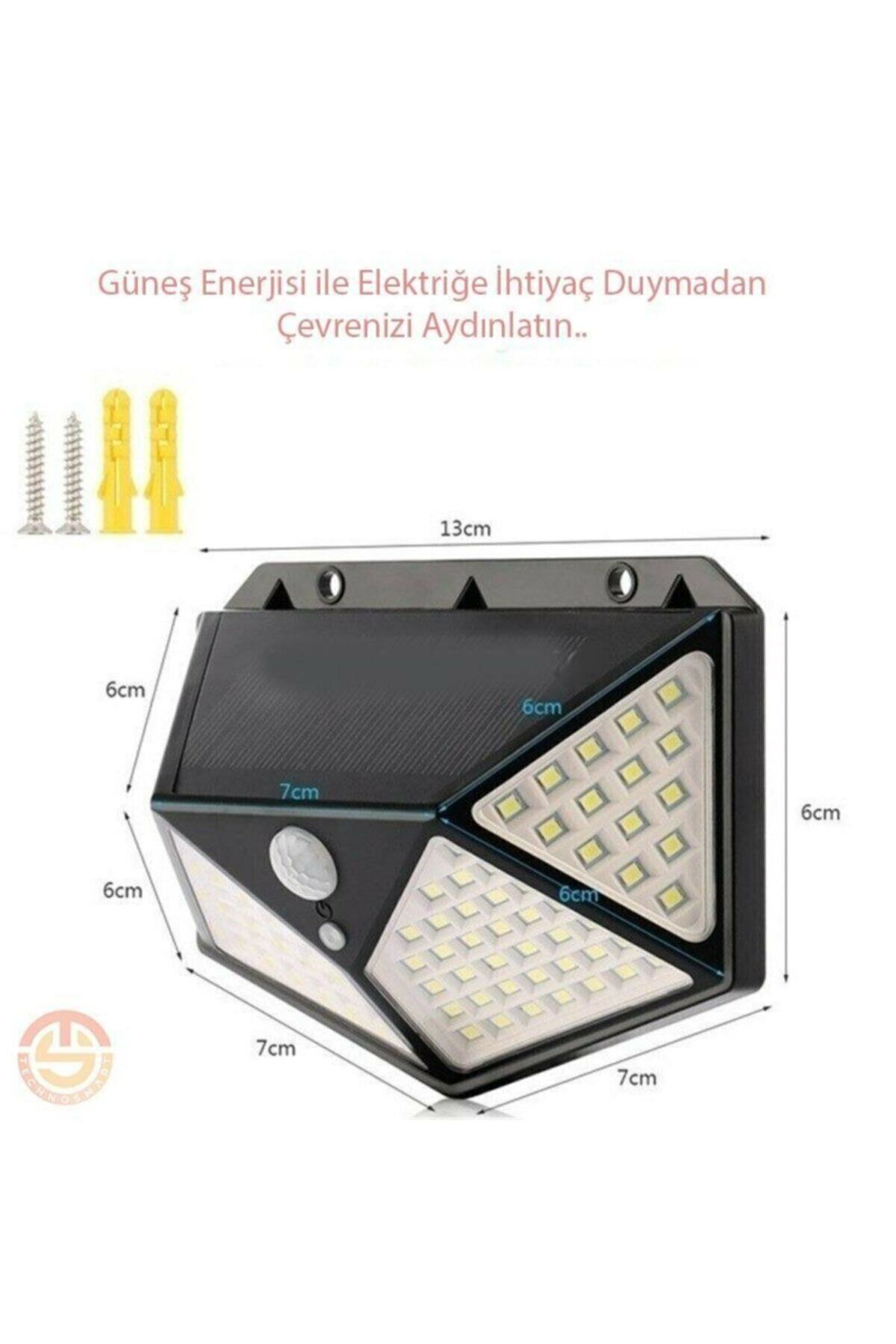 gcaksesuar Solar Bahçe Aydınlatma Lambası 100 Led